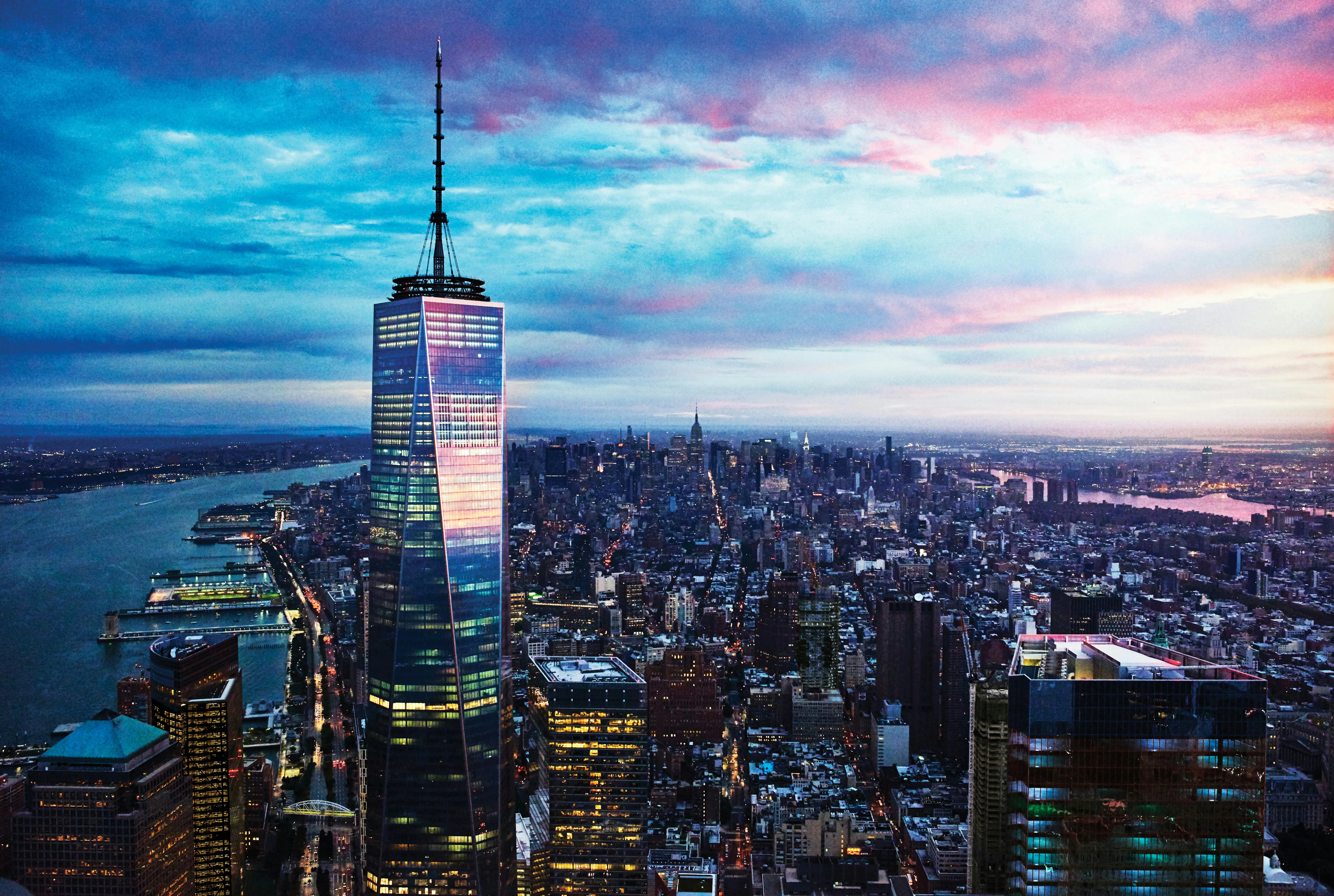 Freedom Tower at sunset