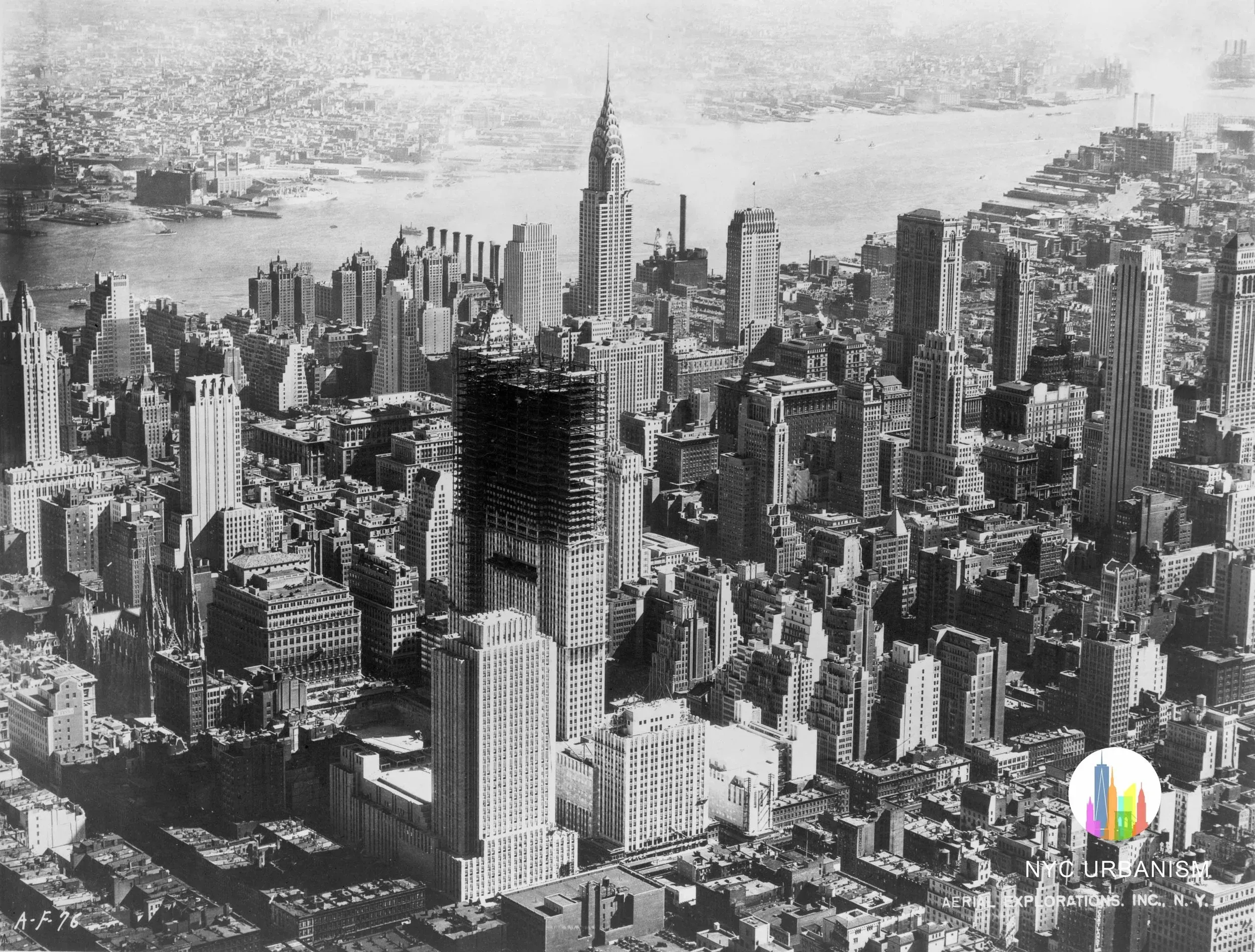Rockefeller Center under construction