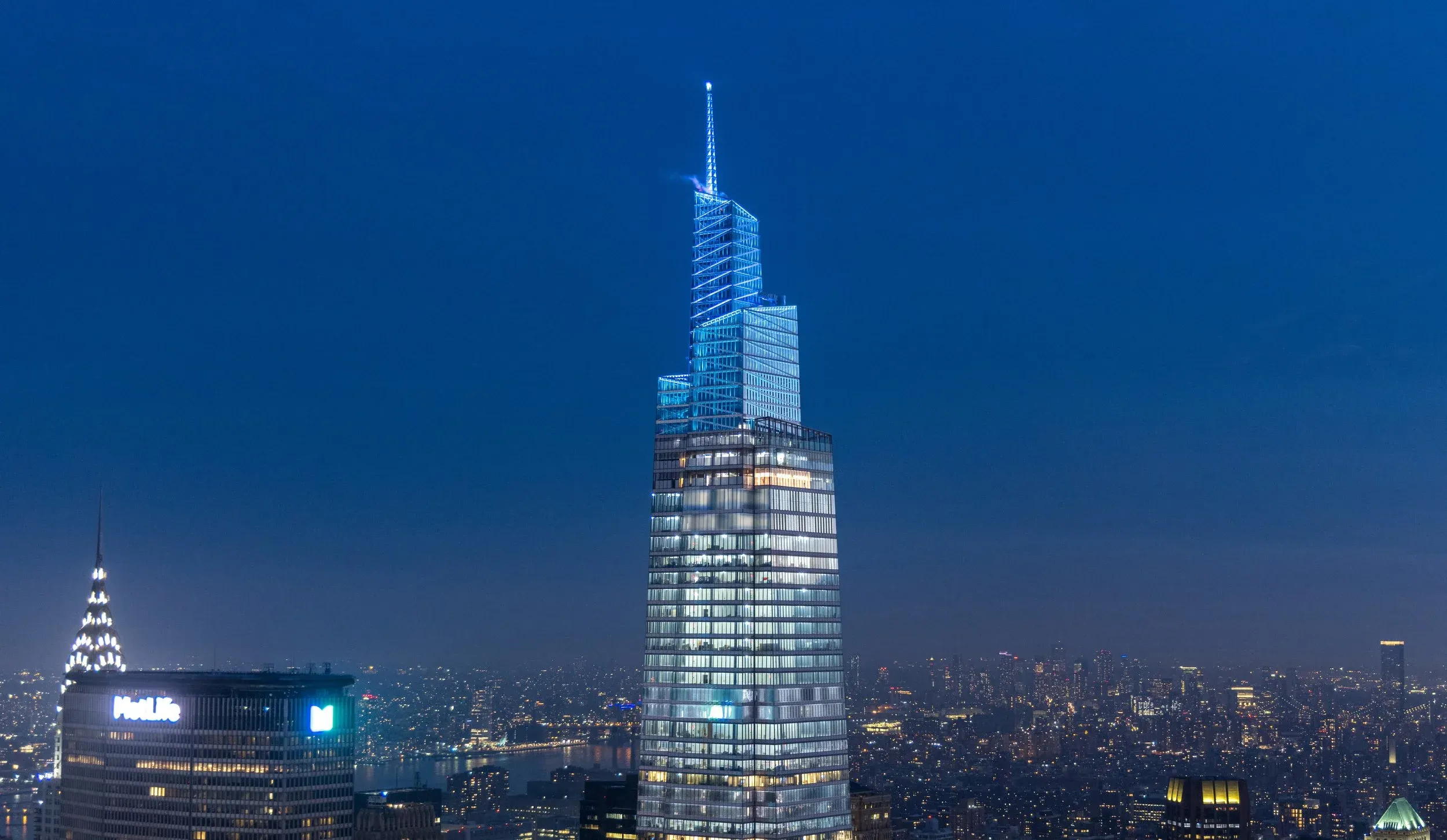 SUMMIT sunset glow over Manhattan