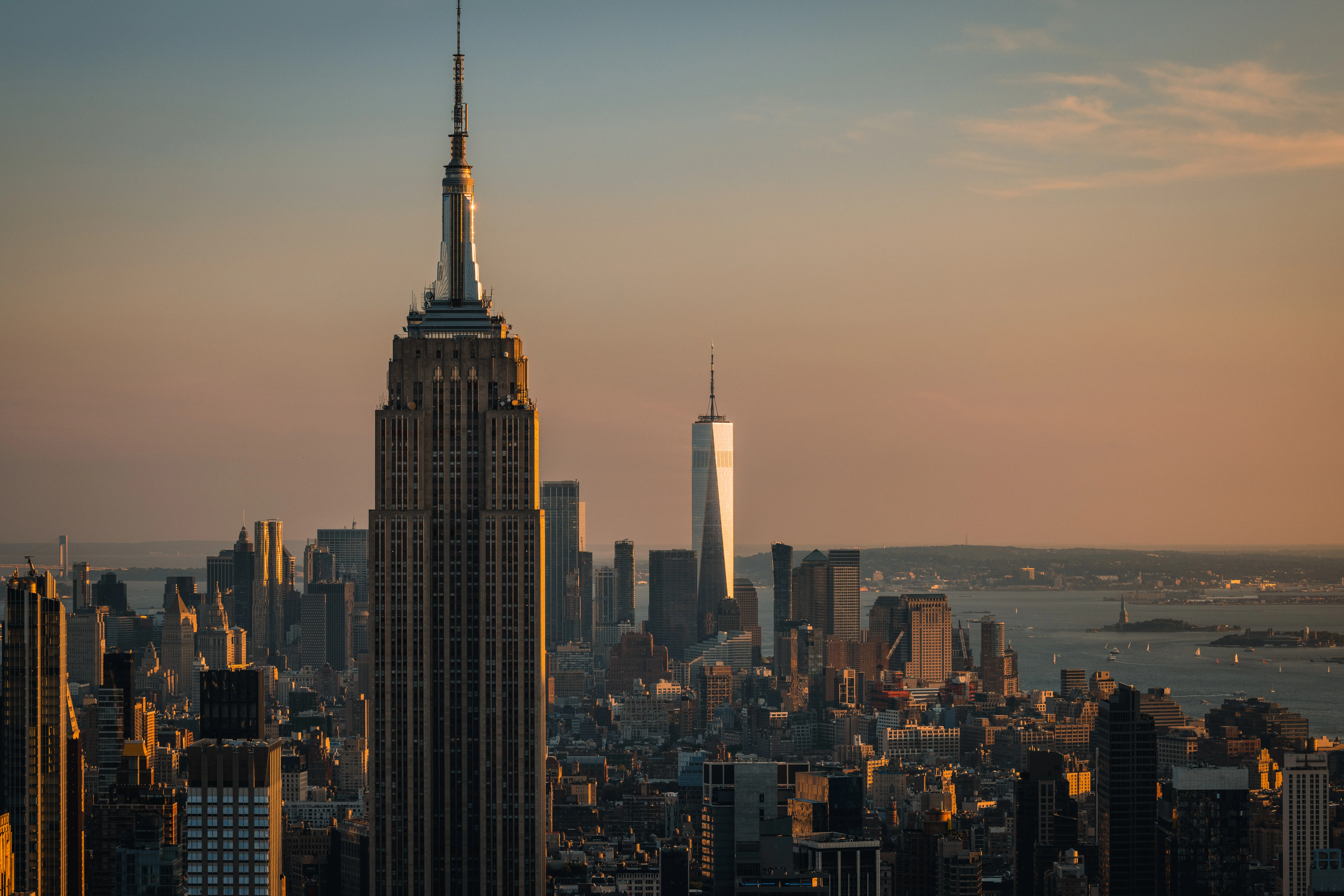 Empire State Building view from Top of the Rock