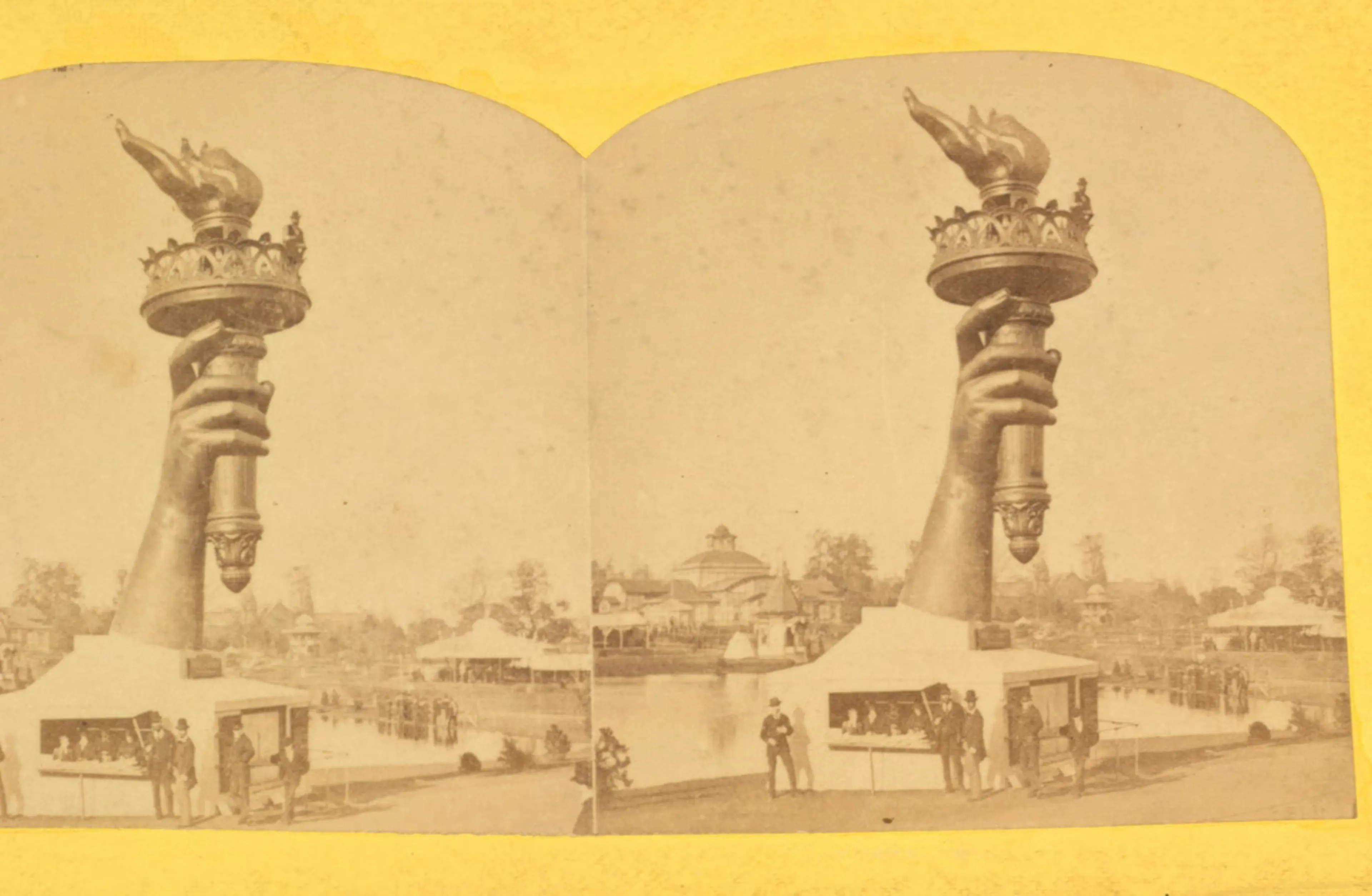 Torch construction of the Statue of Liberty