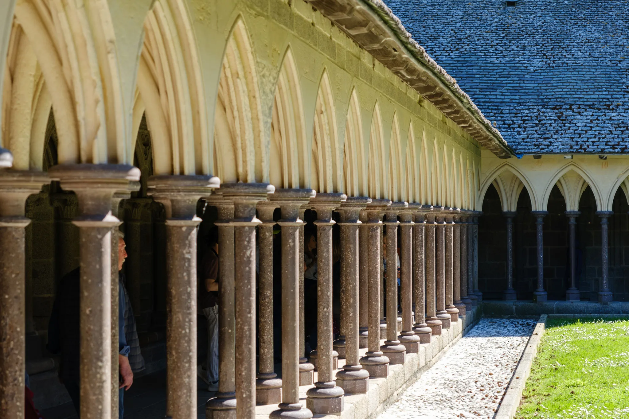 Mont-Saint-Michel Columns View