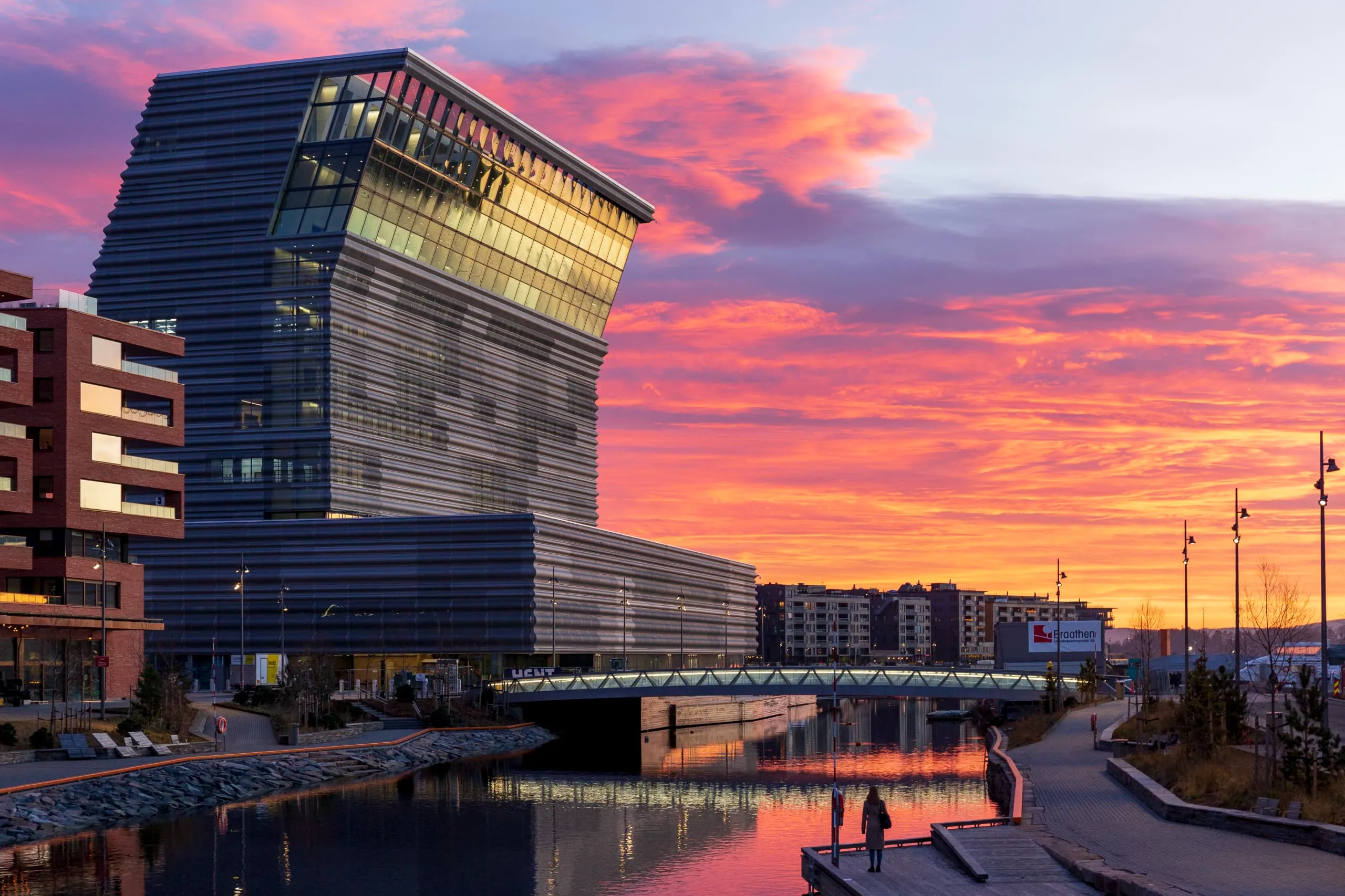 Sunset over the river