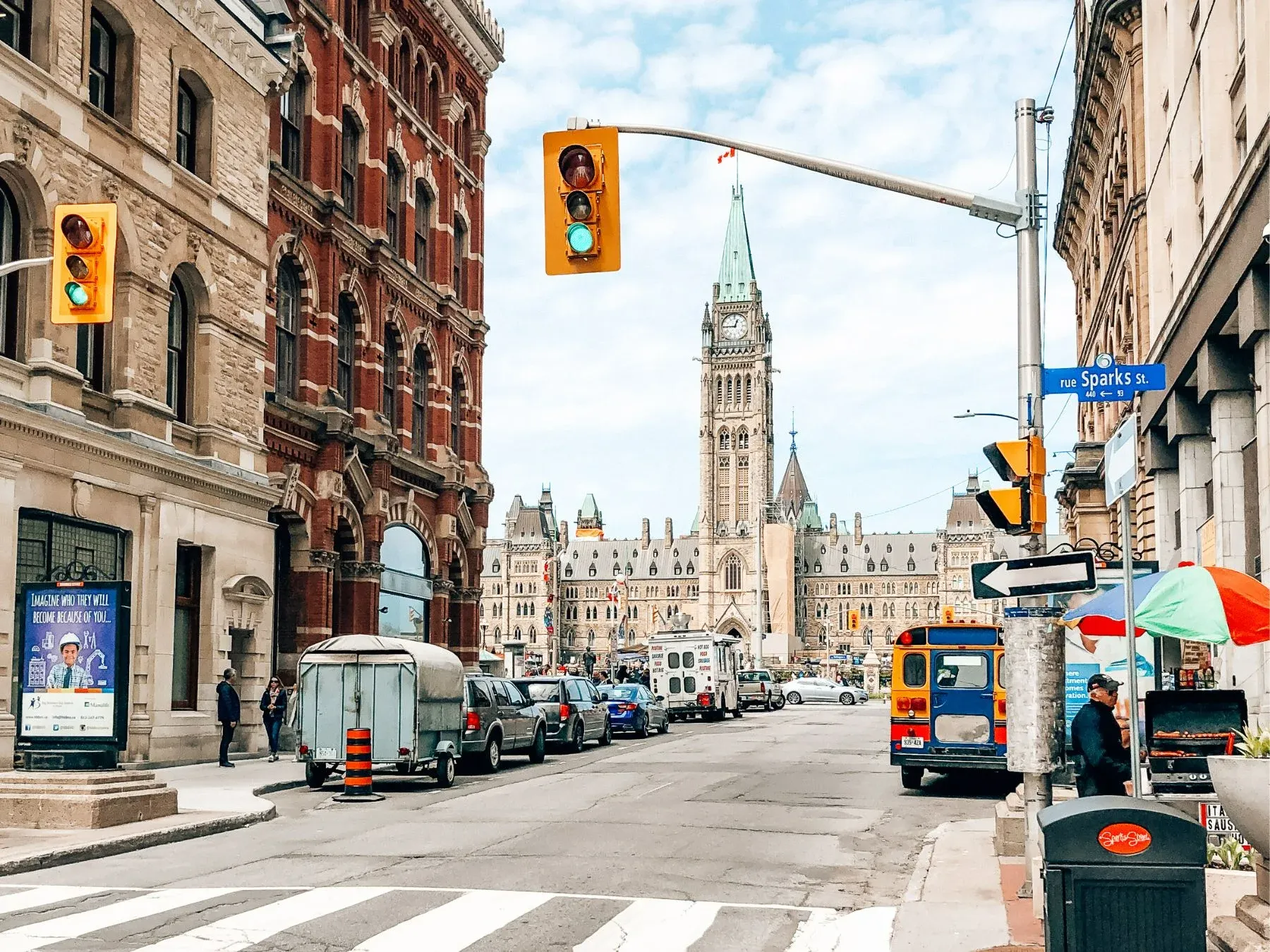 Parliament and civic core in Ottawa