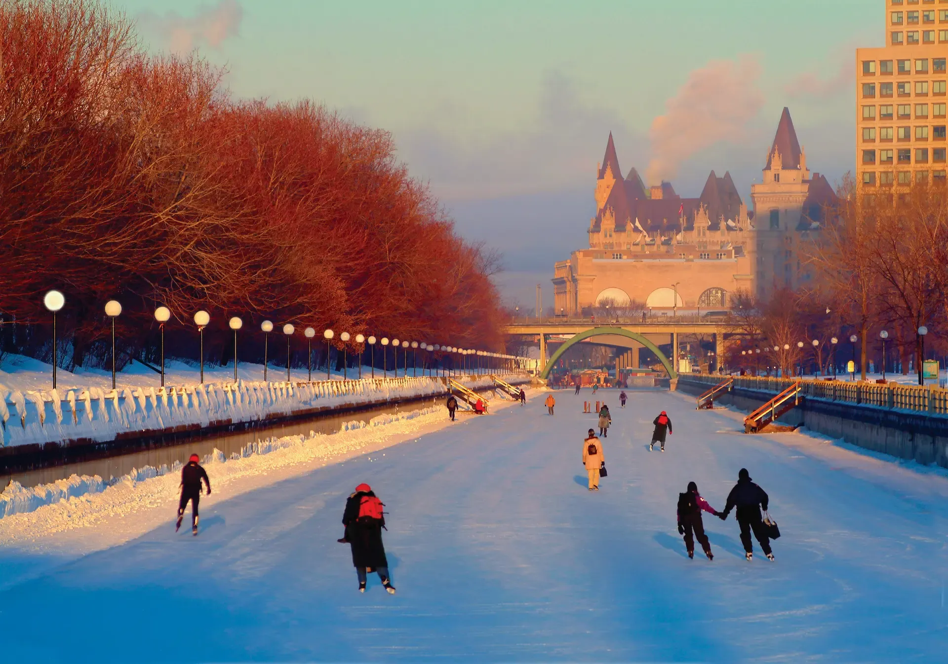 Winter culture on the Rideau Canal in Ottawa