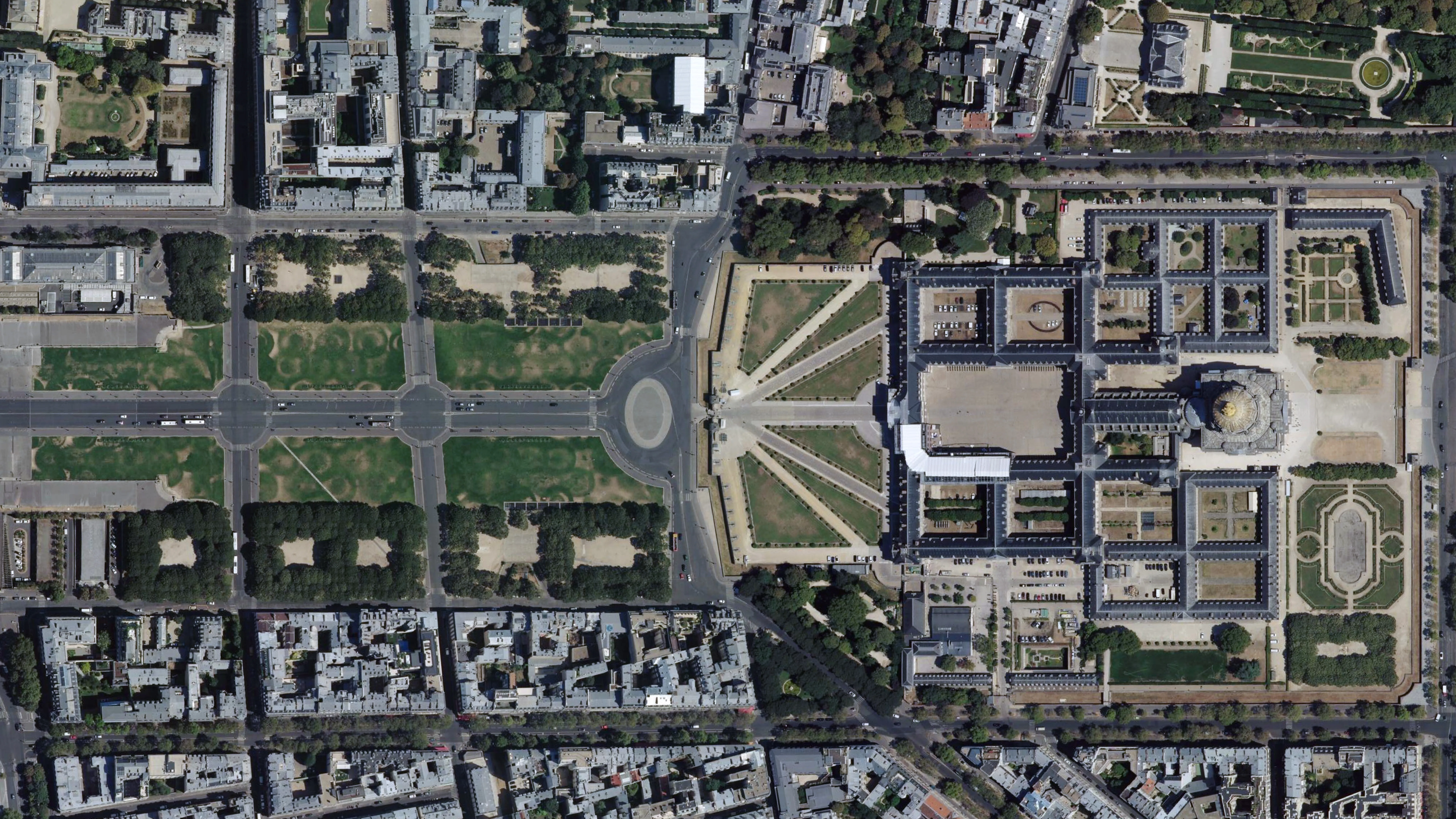 Aerial View of Les Invalides Complex