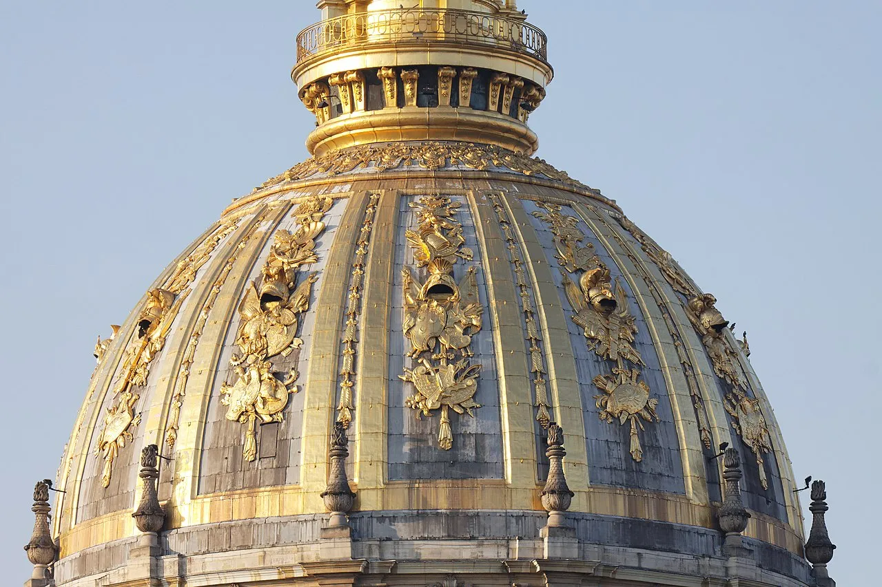 Golden Details of Les Invalides Dome