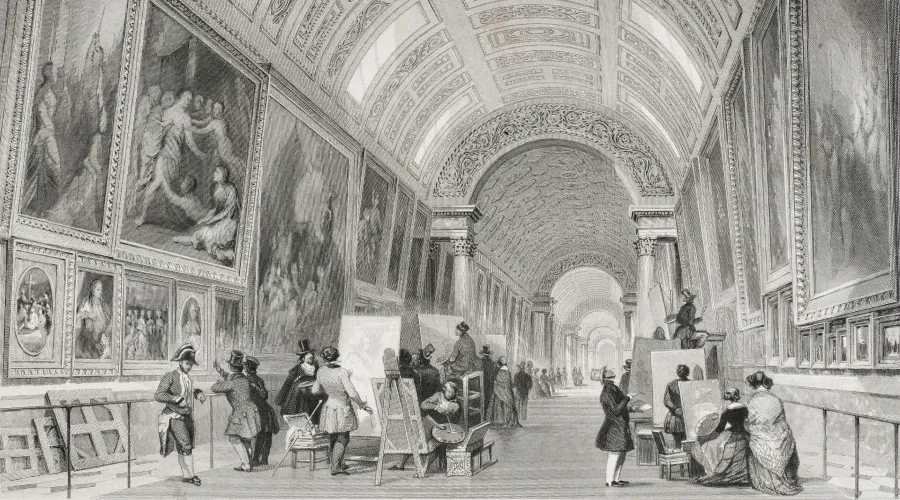 Louvre Museum Gallery 1850
