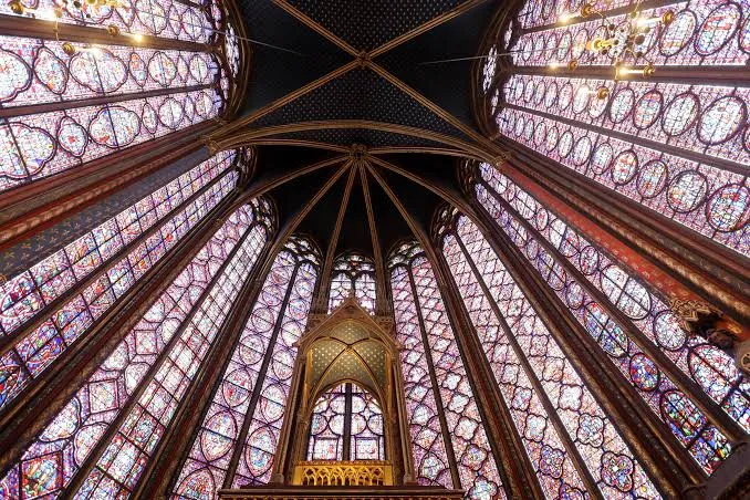 Sainte-Chapelle front facade in Paris