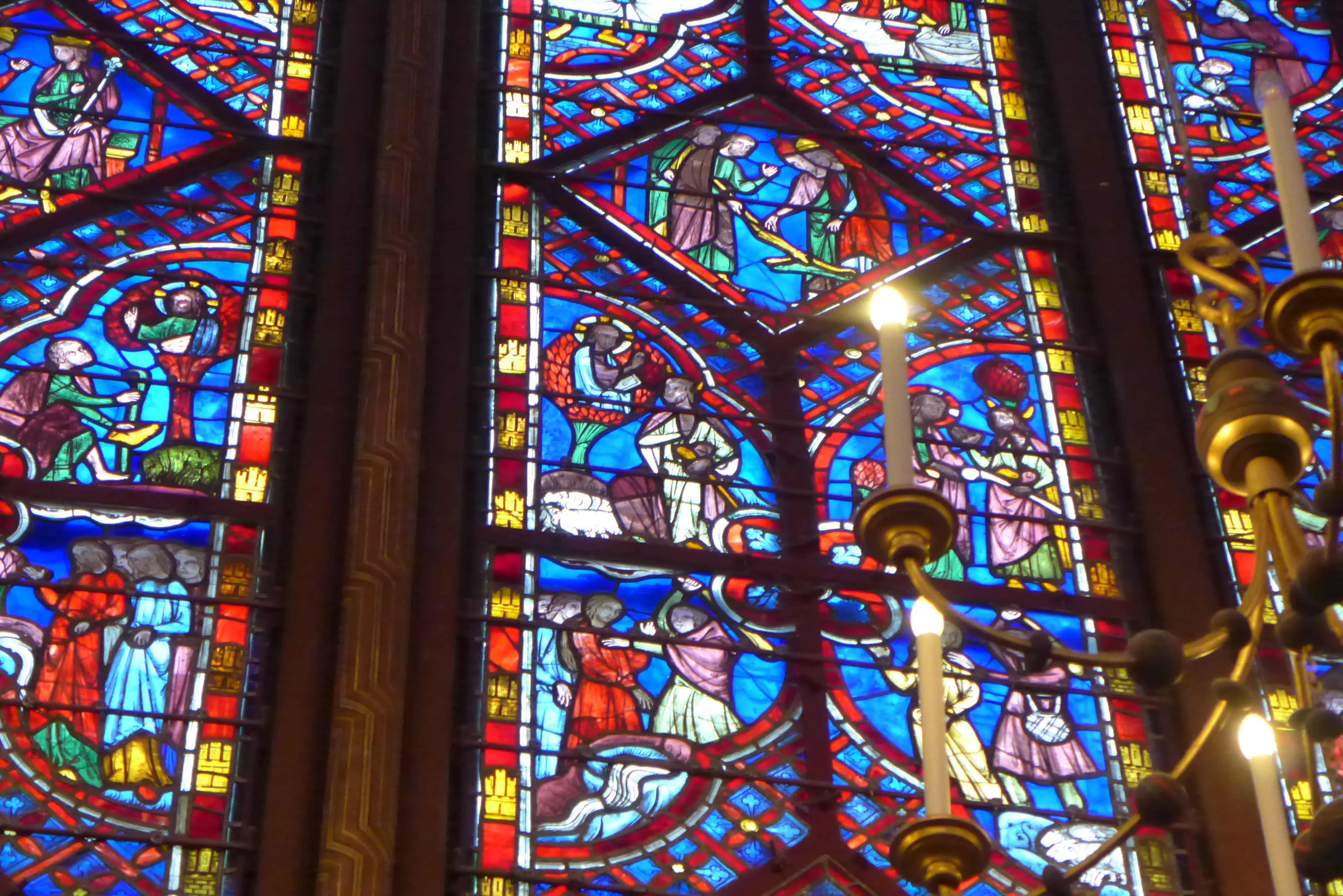 Close-up of Sainte-Chapelle stained glass