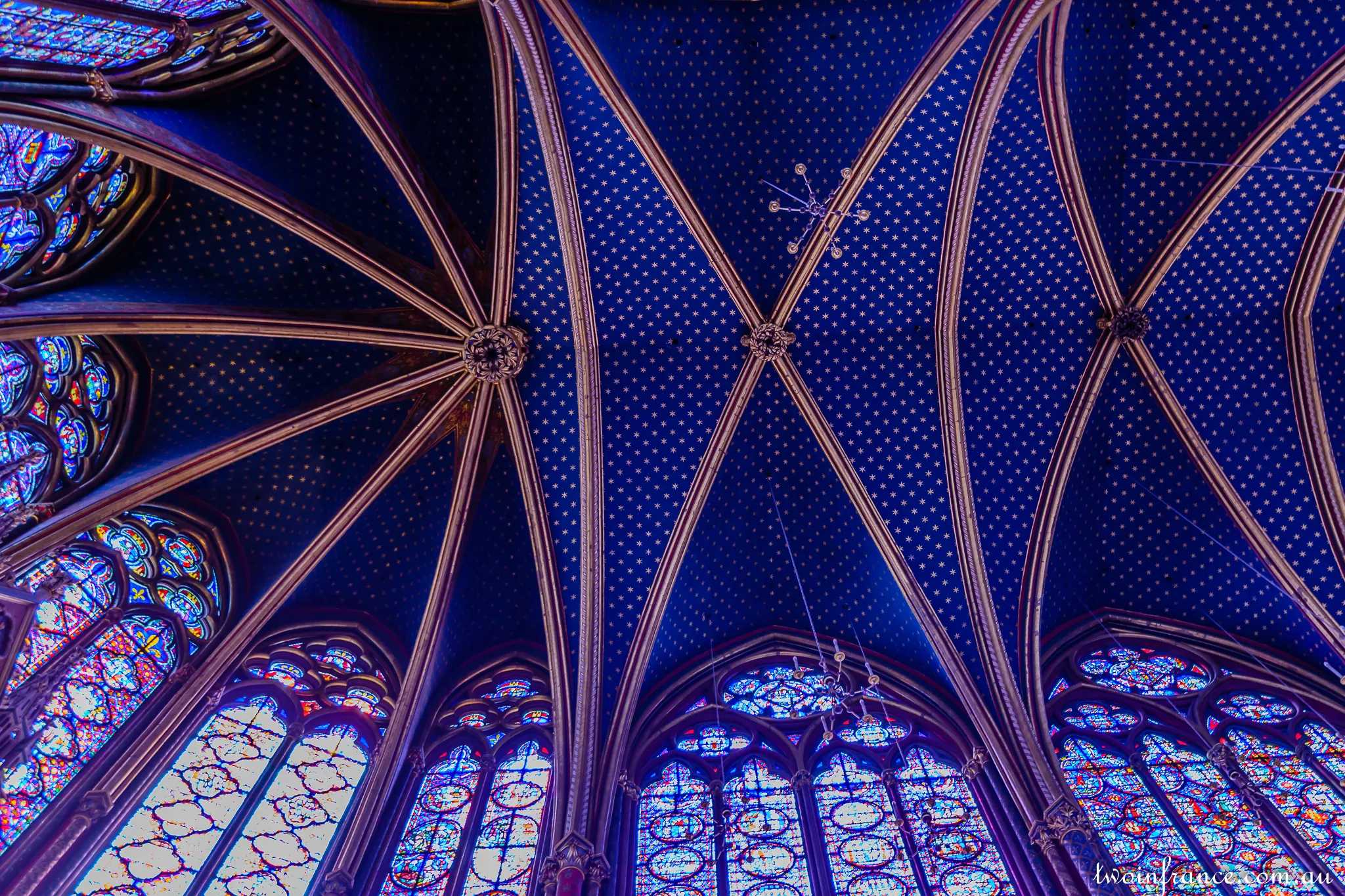 Star-patterned ceiling in Sainte-Chapelle