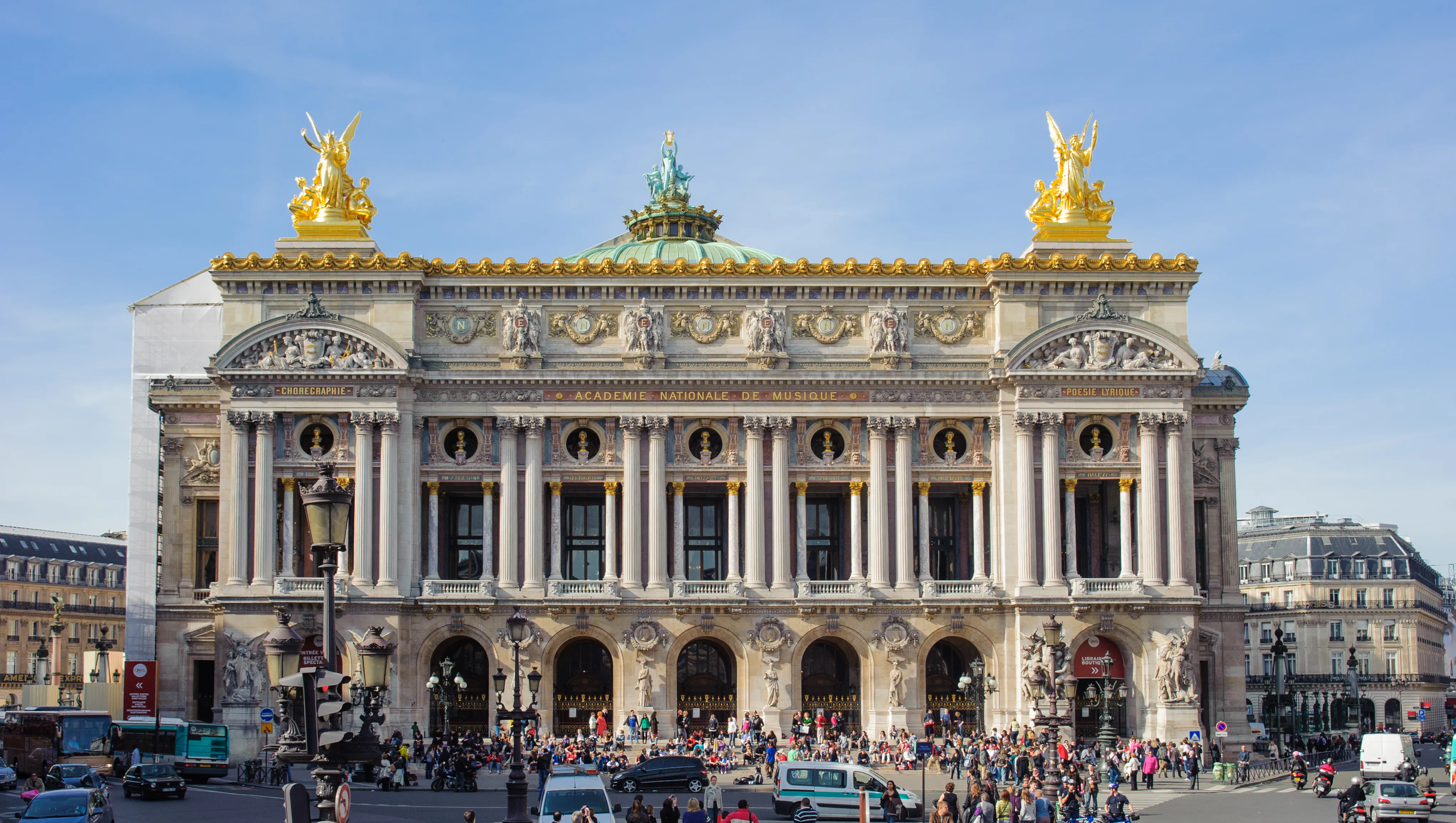 Palais Garnier facade from Avenue de l'Opéra