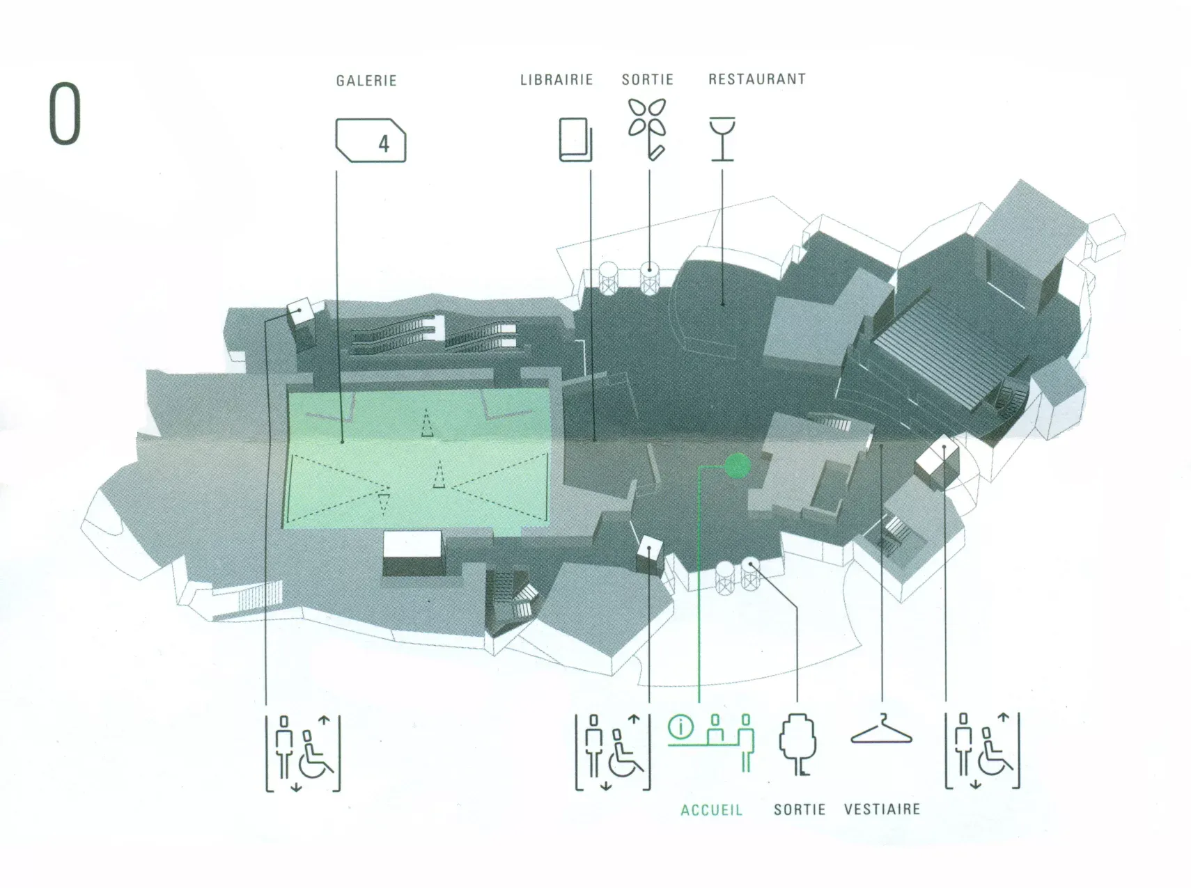 Fondation Louis Vuitton visitor map