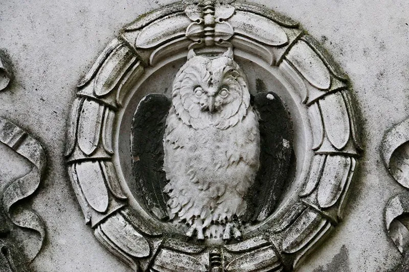 Symbolic Statuary: Owls, Bats, Angels, and Sleep