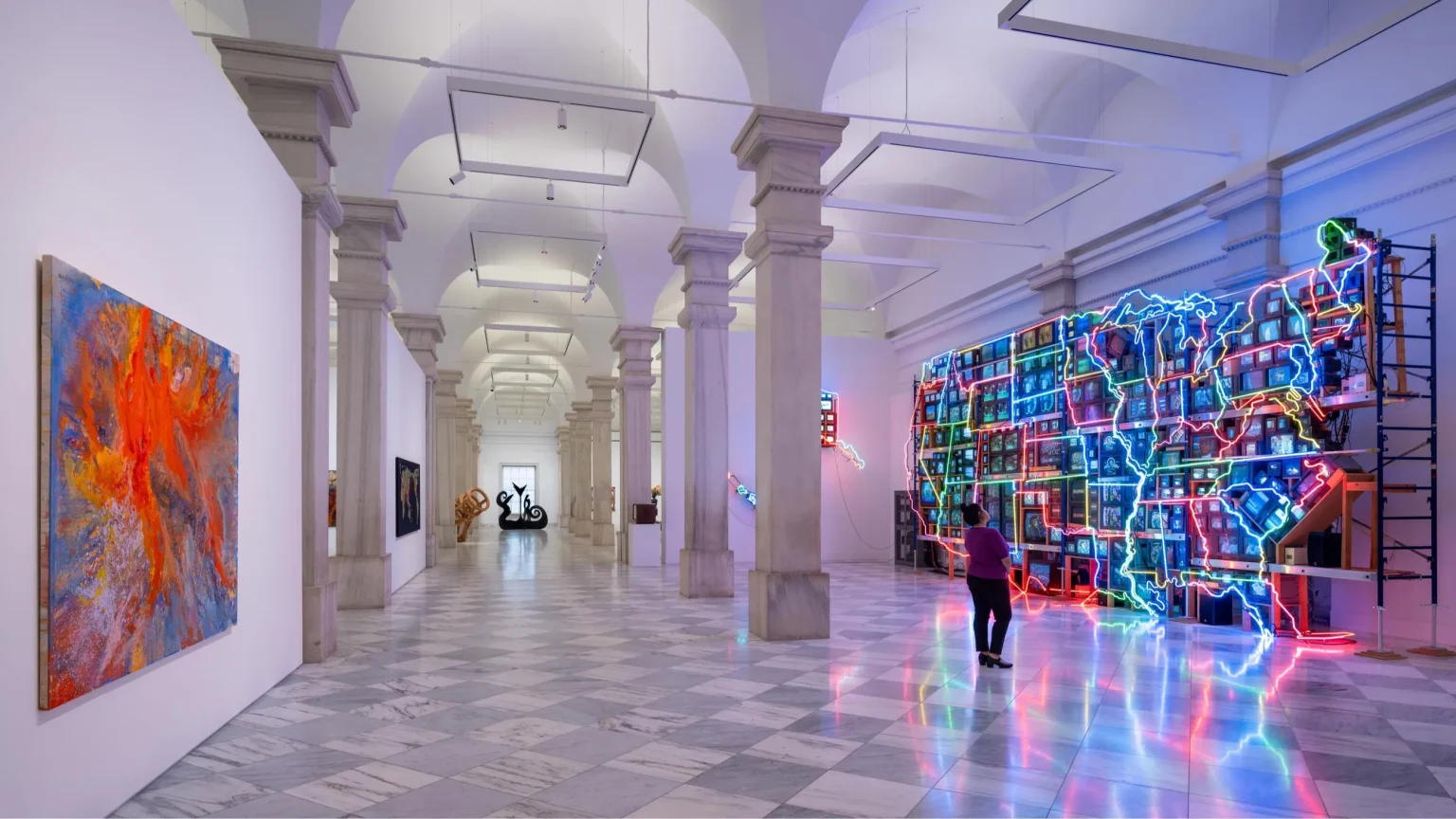 Tourists Visiting the Louvre Museum