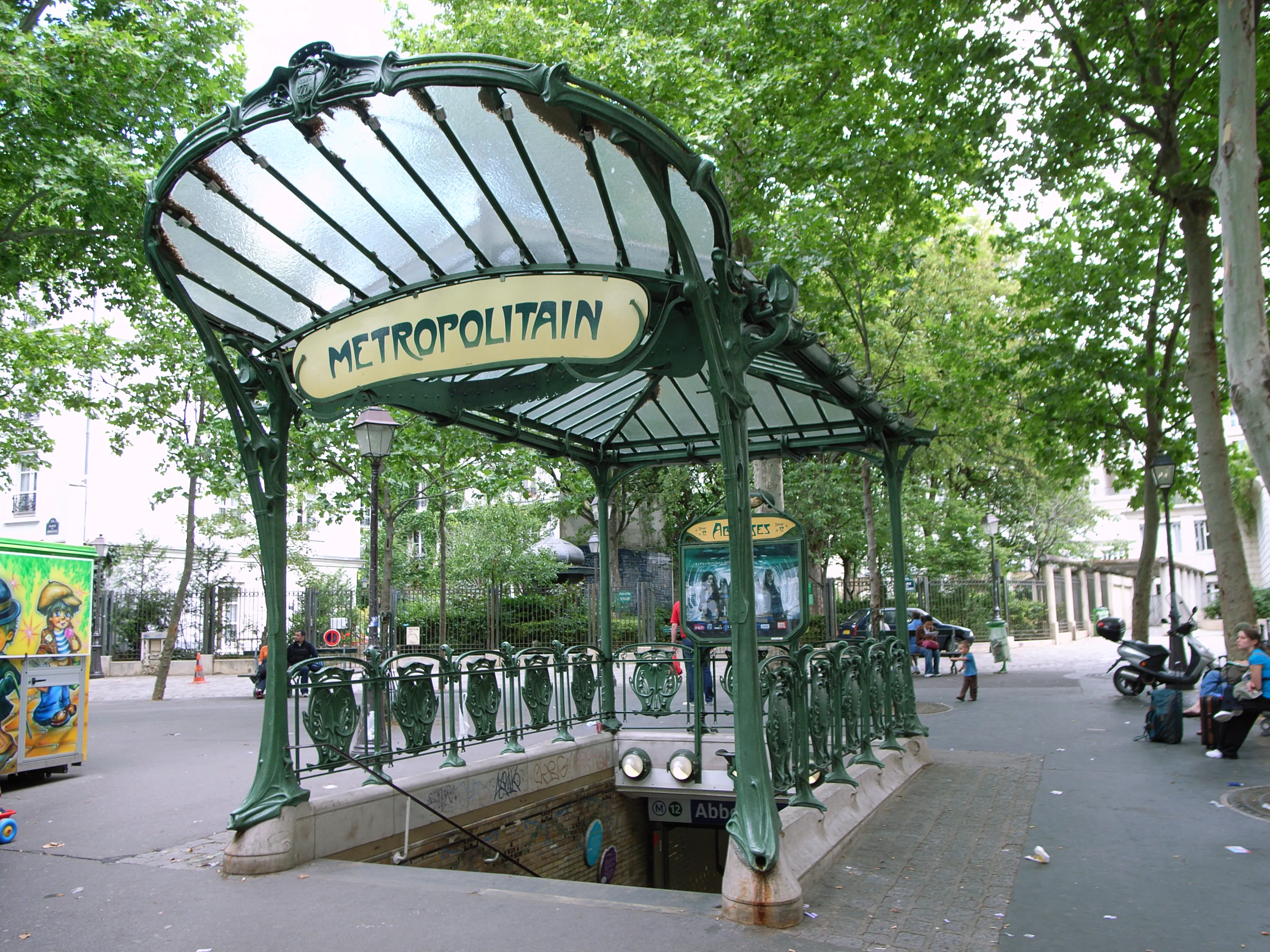 Art nouveau entrance at Abbesses metro station