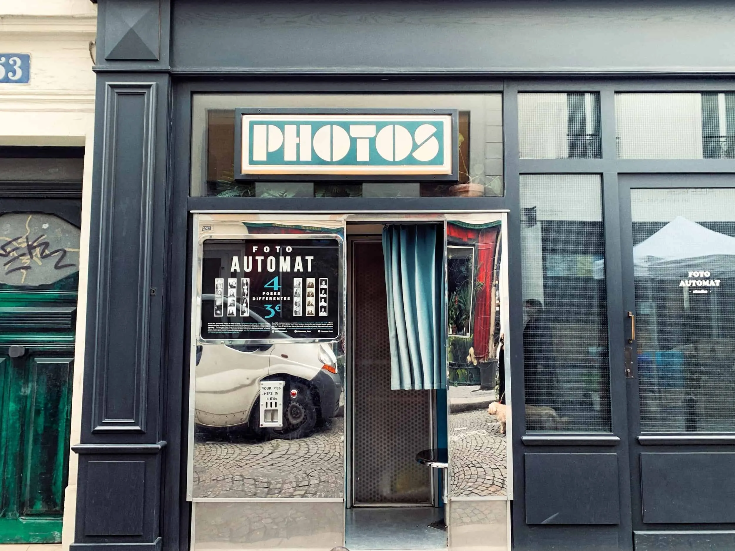 Vintage photo booth in Montmartre