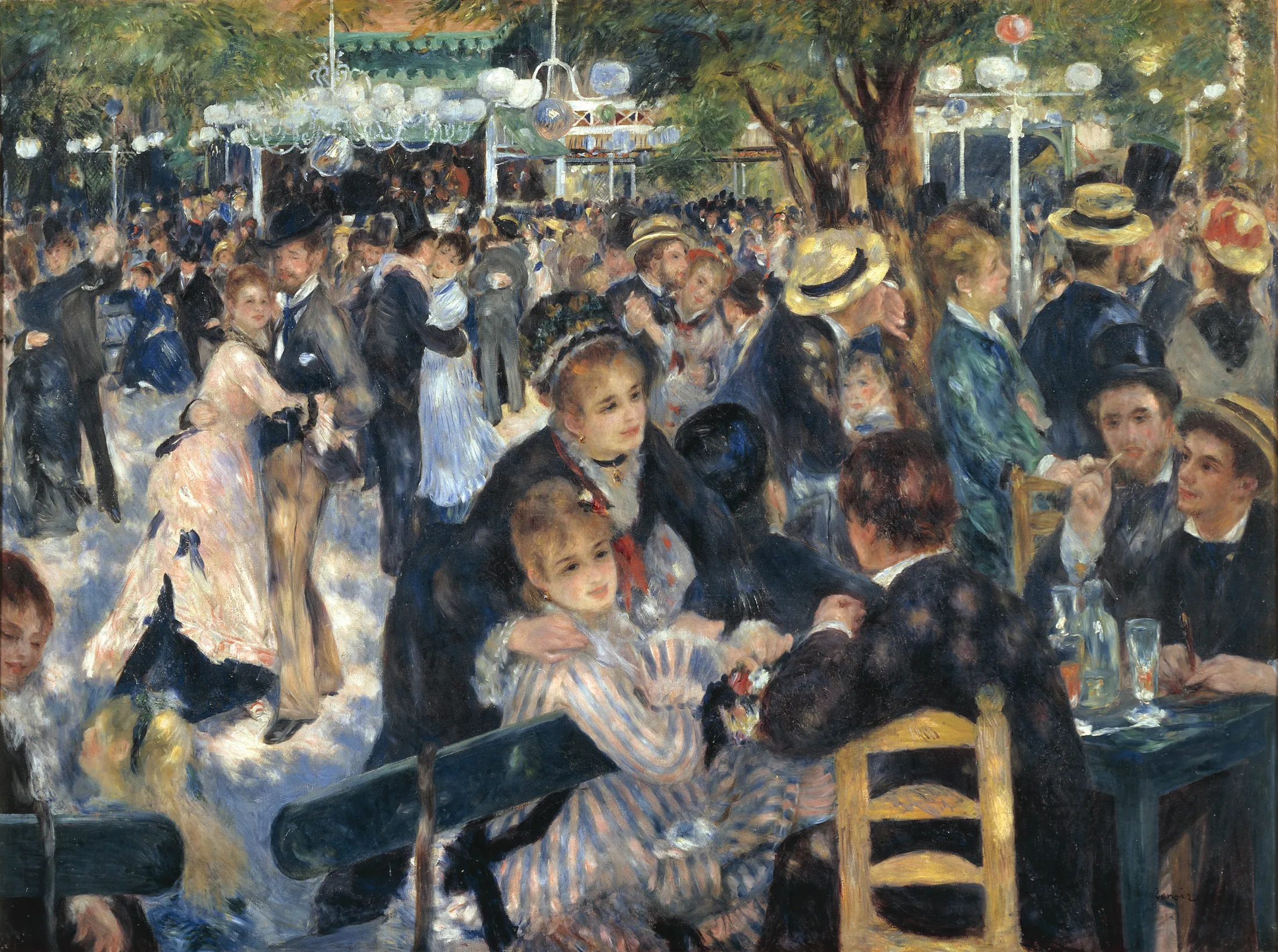 Renoir's Bal du moulin de la Galette associated with Montmartre