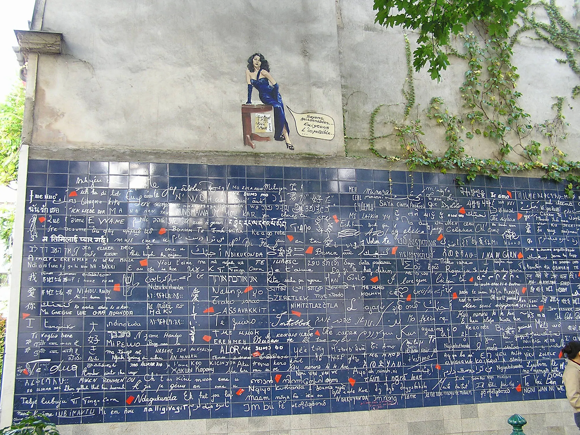 Le Mur des Je t'aime, the Wall of Love in Montmartre