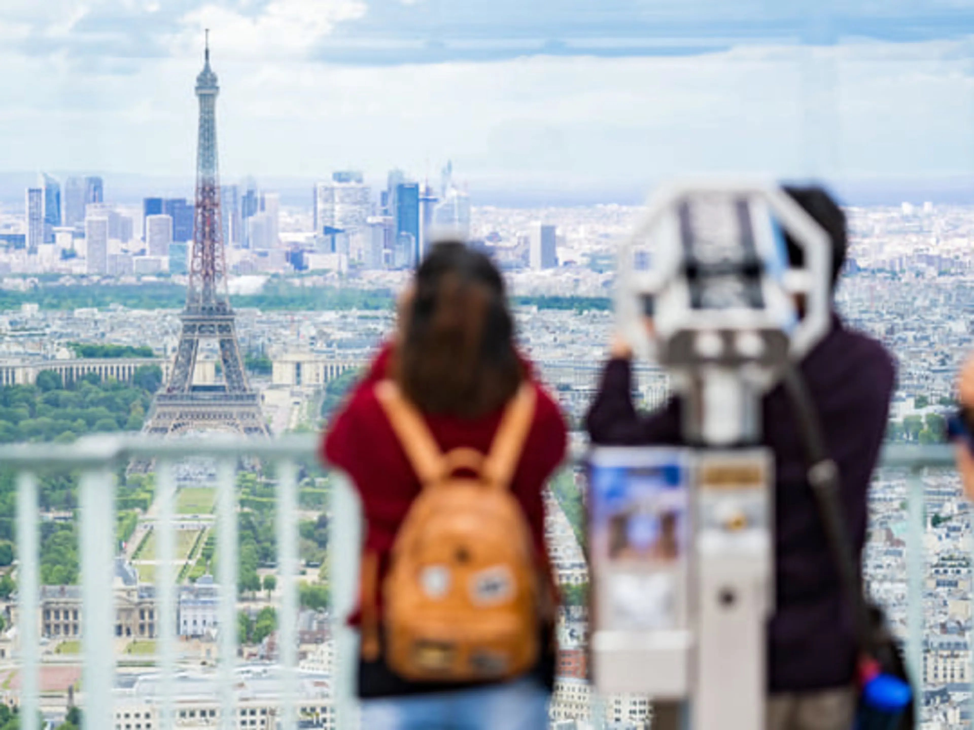 Tourists enjoying the view from Montparnasse deck