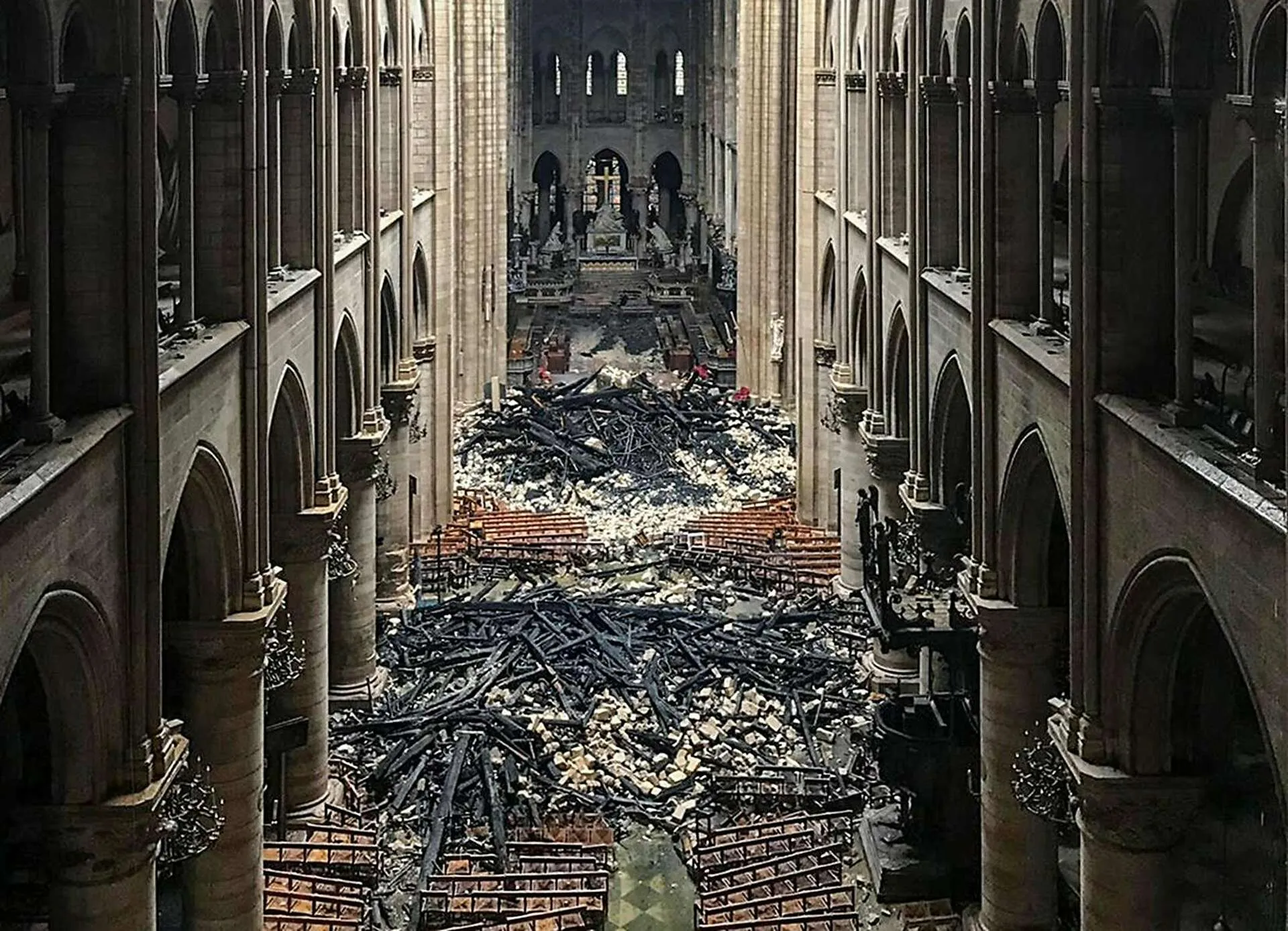 Main Nave Damages & Protection: After the Fire