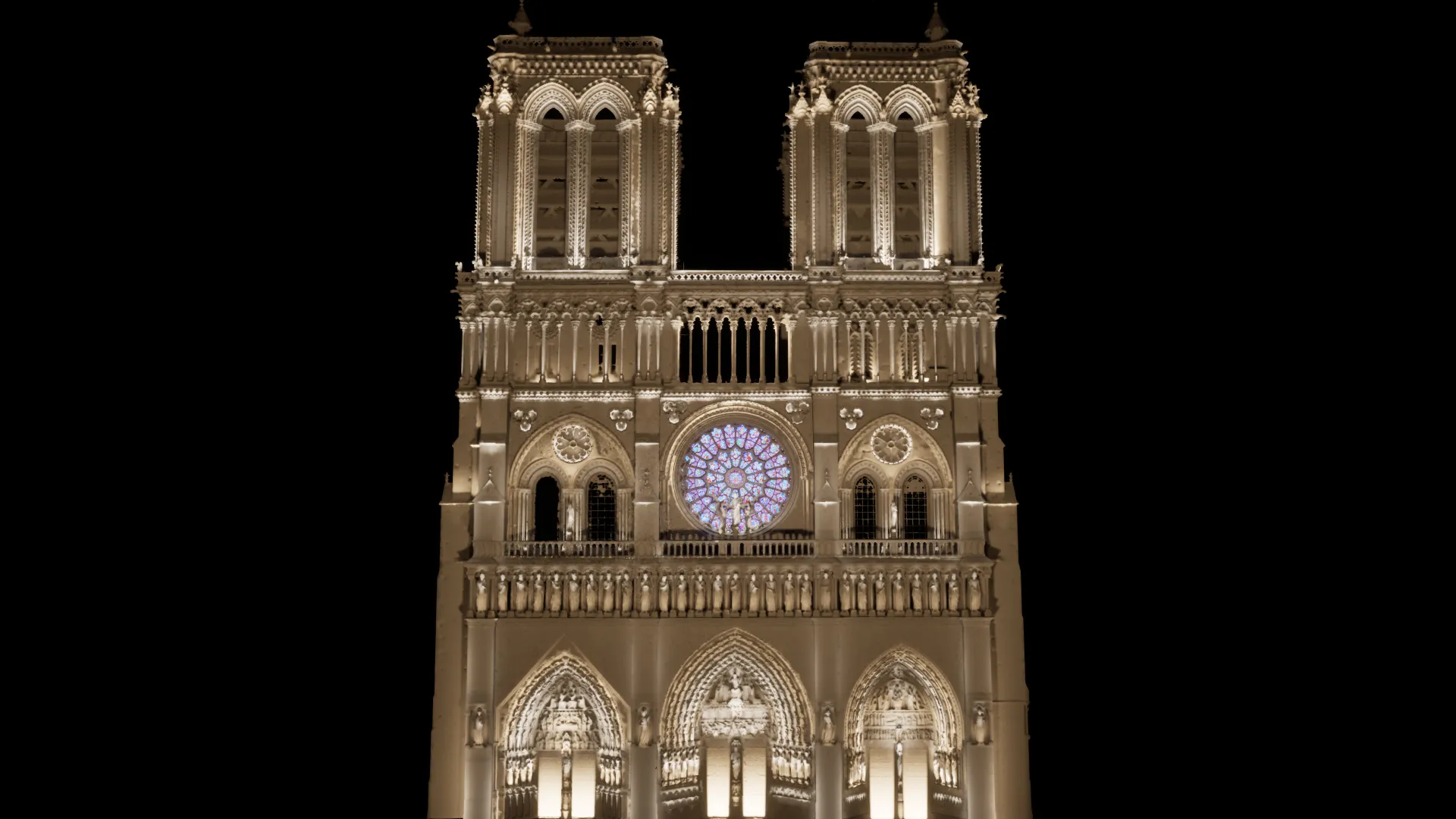 Notre‑Dame de Paris at night