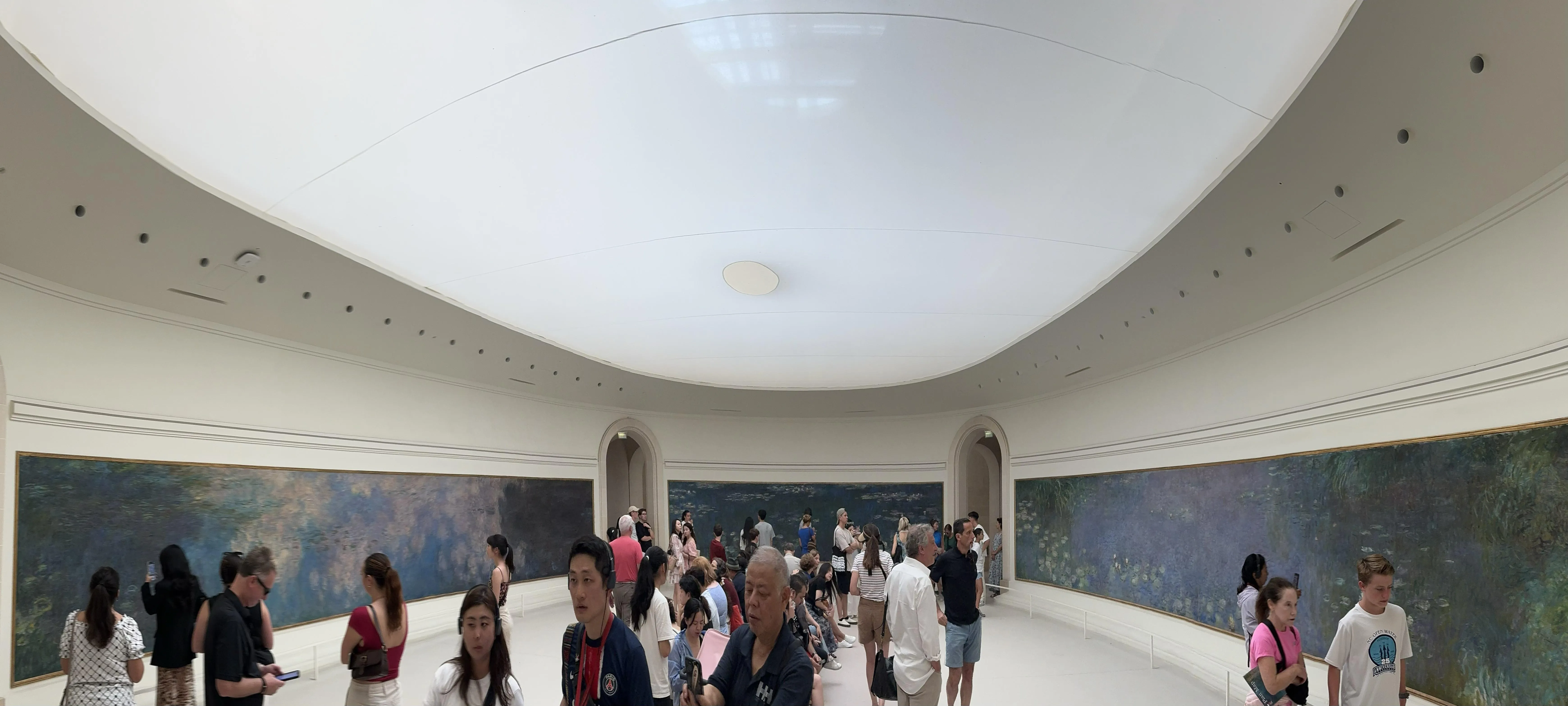 Visitors queueing outside the museum