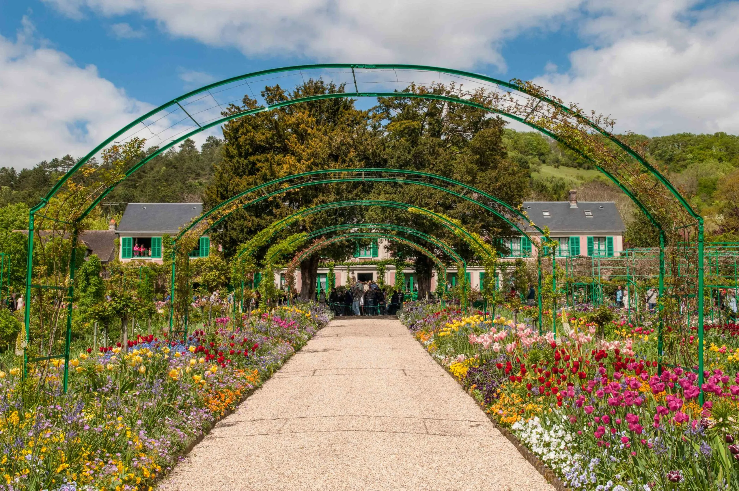 Garden paths and greenery around the museum