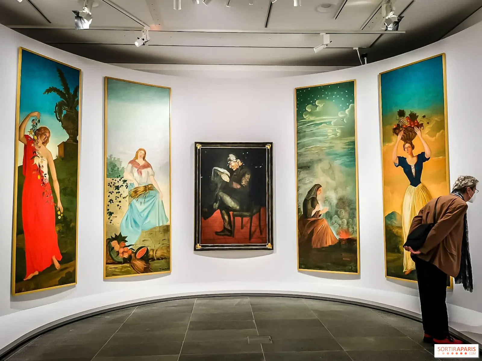 Close view of brushwork and surface on Monet’s panel