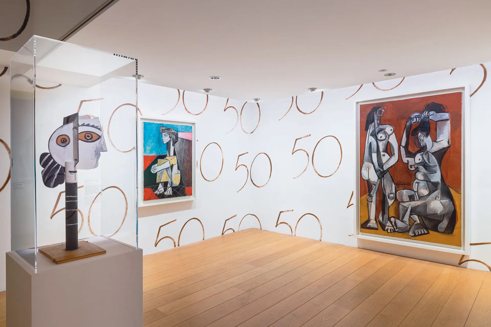 Opera-themed posters in a gallery