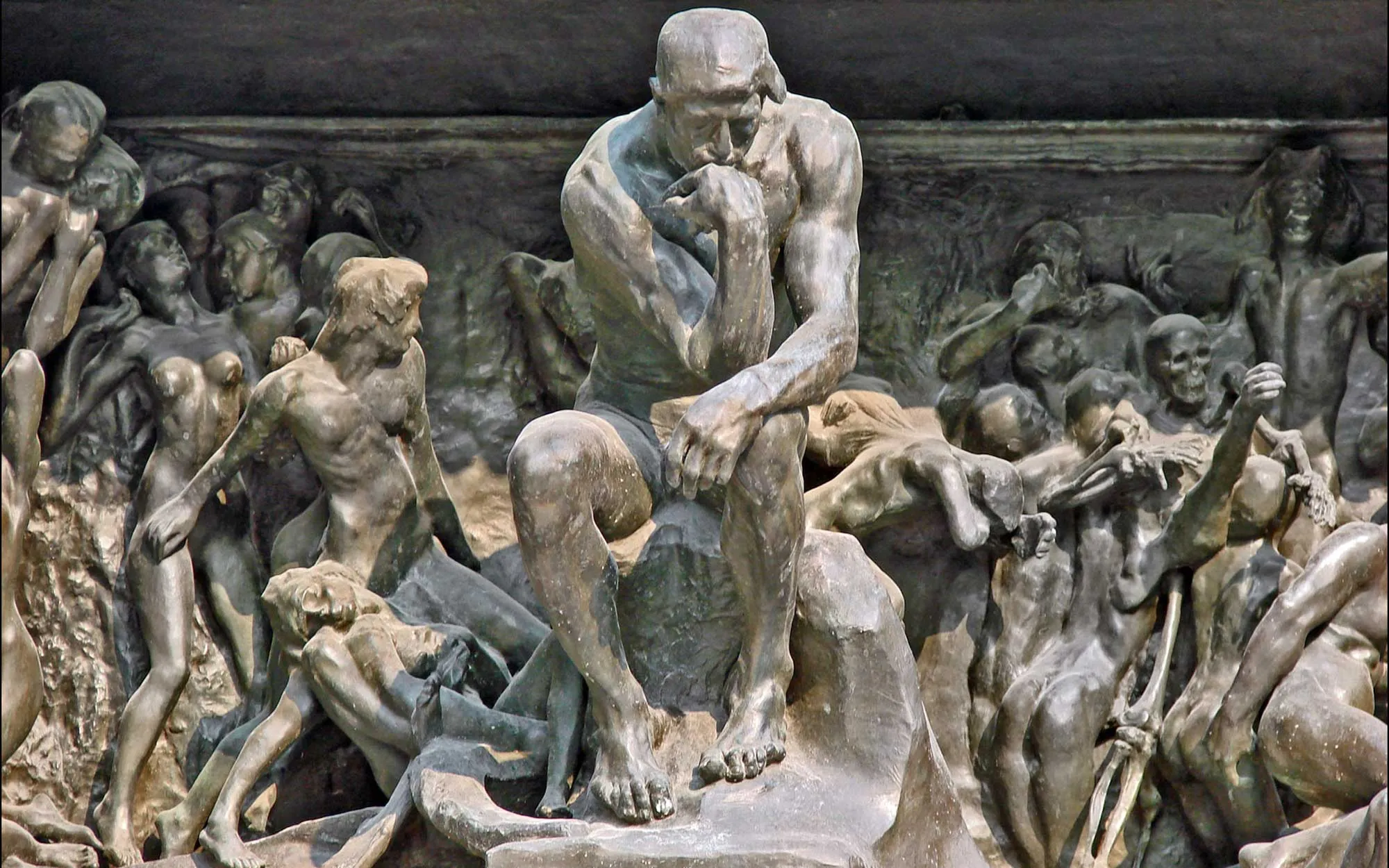 Bronze statues in the museum