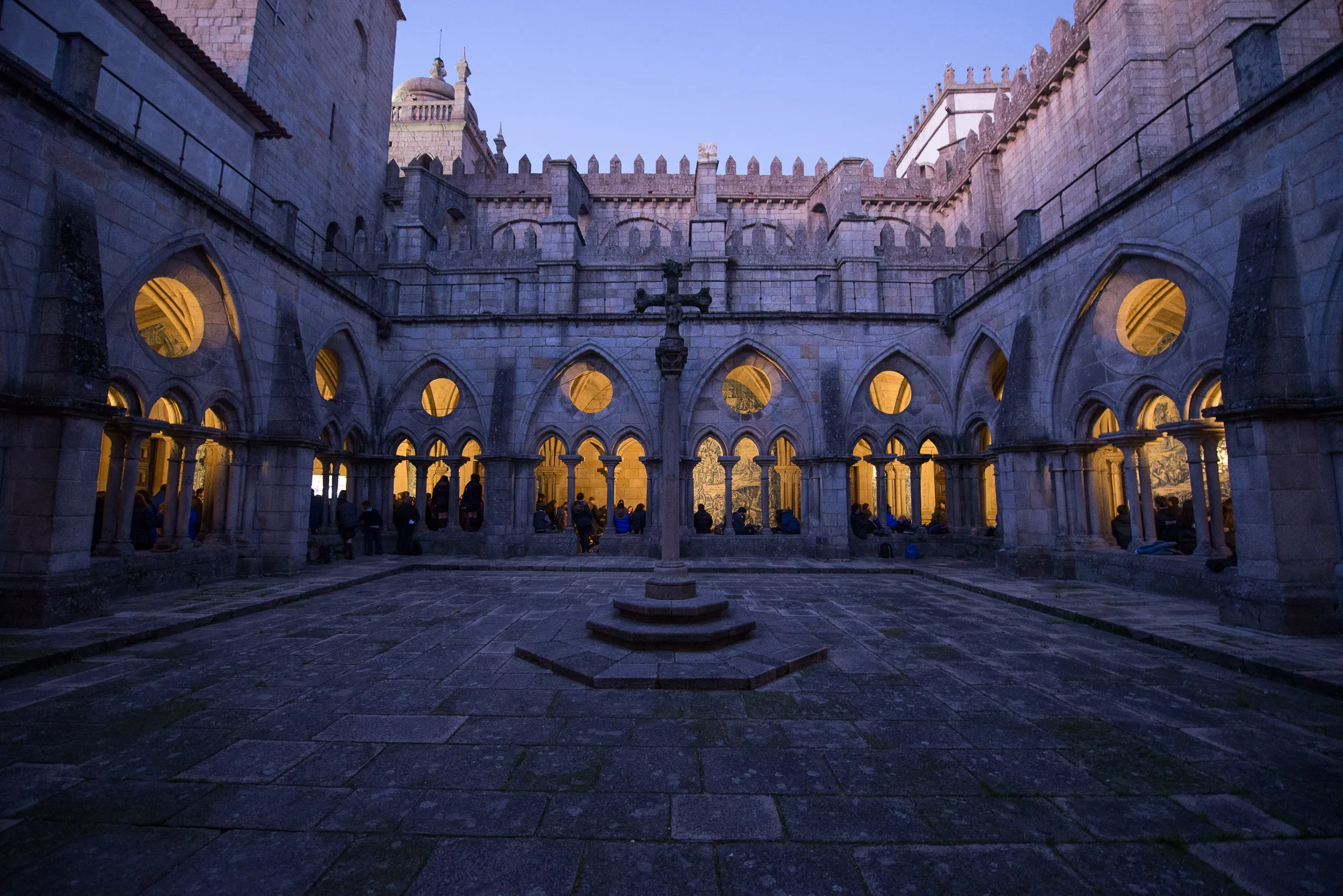 Porto Cathedral cloister courtyard