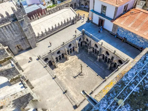 Aerial view of Porto Cathedral cloister