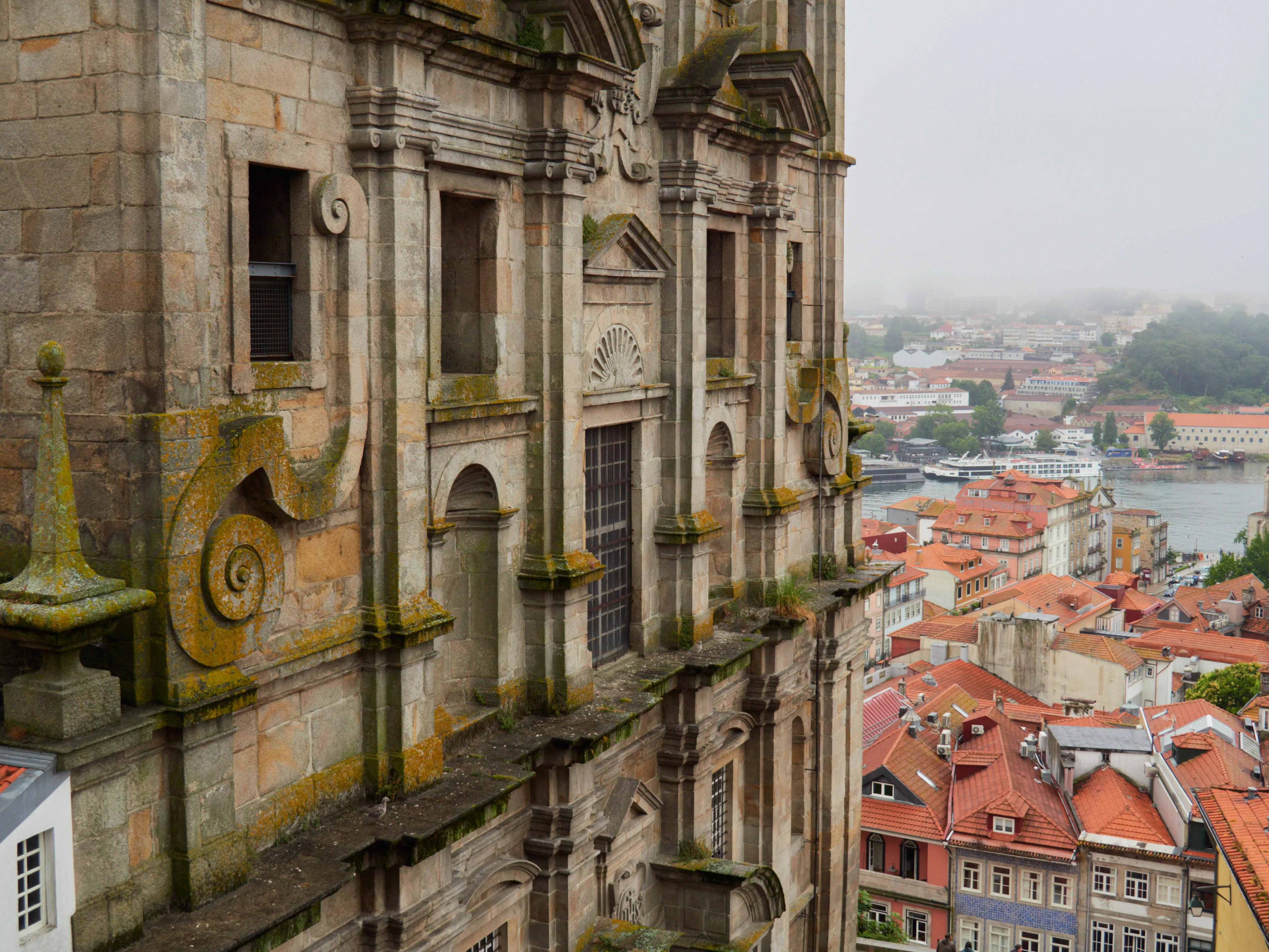 Architectural details on Porto Cathedral facade