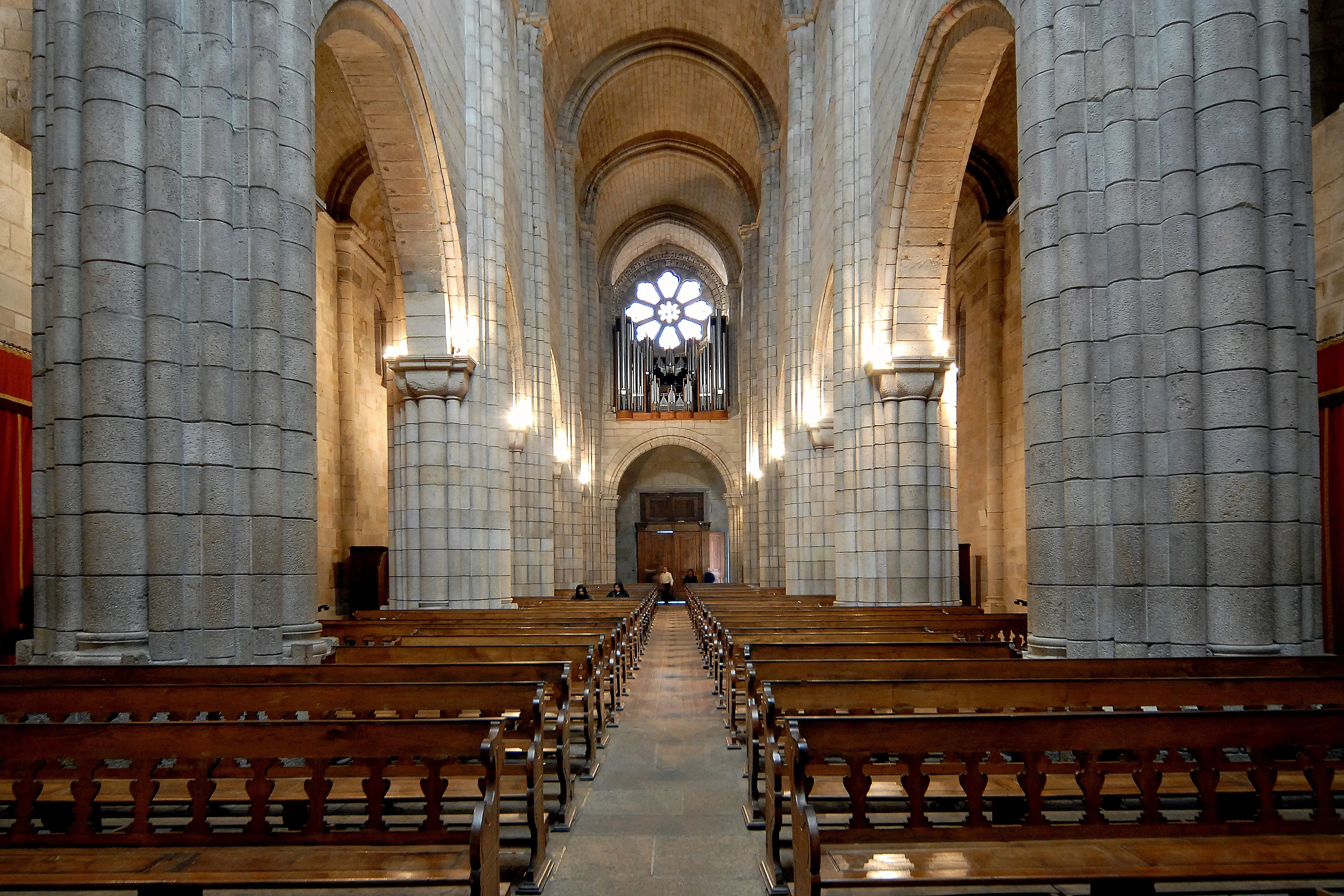 Interior view of Porto Cathedral nave