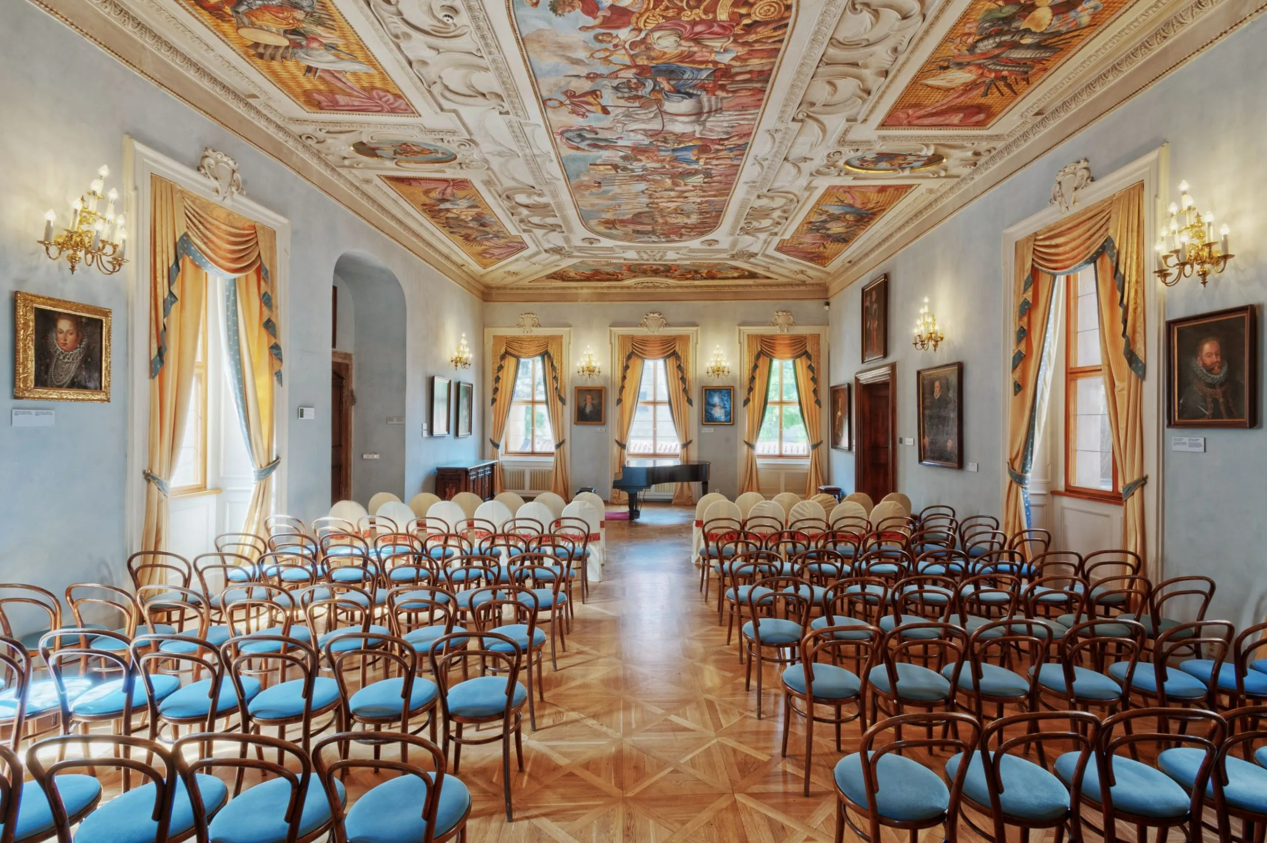 Lobkowicz Palace interiors with artwork