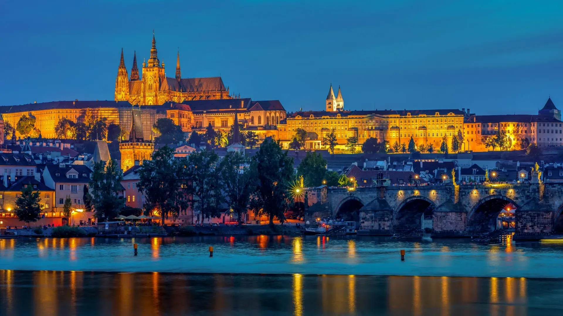 Prague Castle View at Night