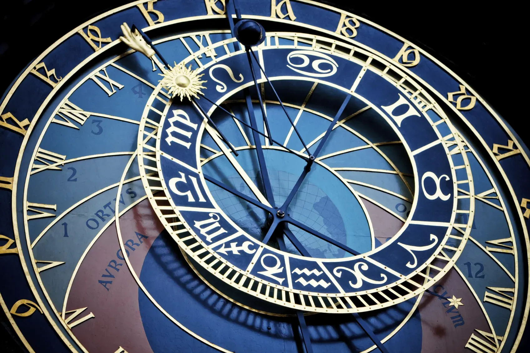 Detail of the Astronomical Clock dial