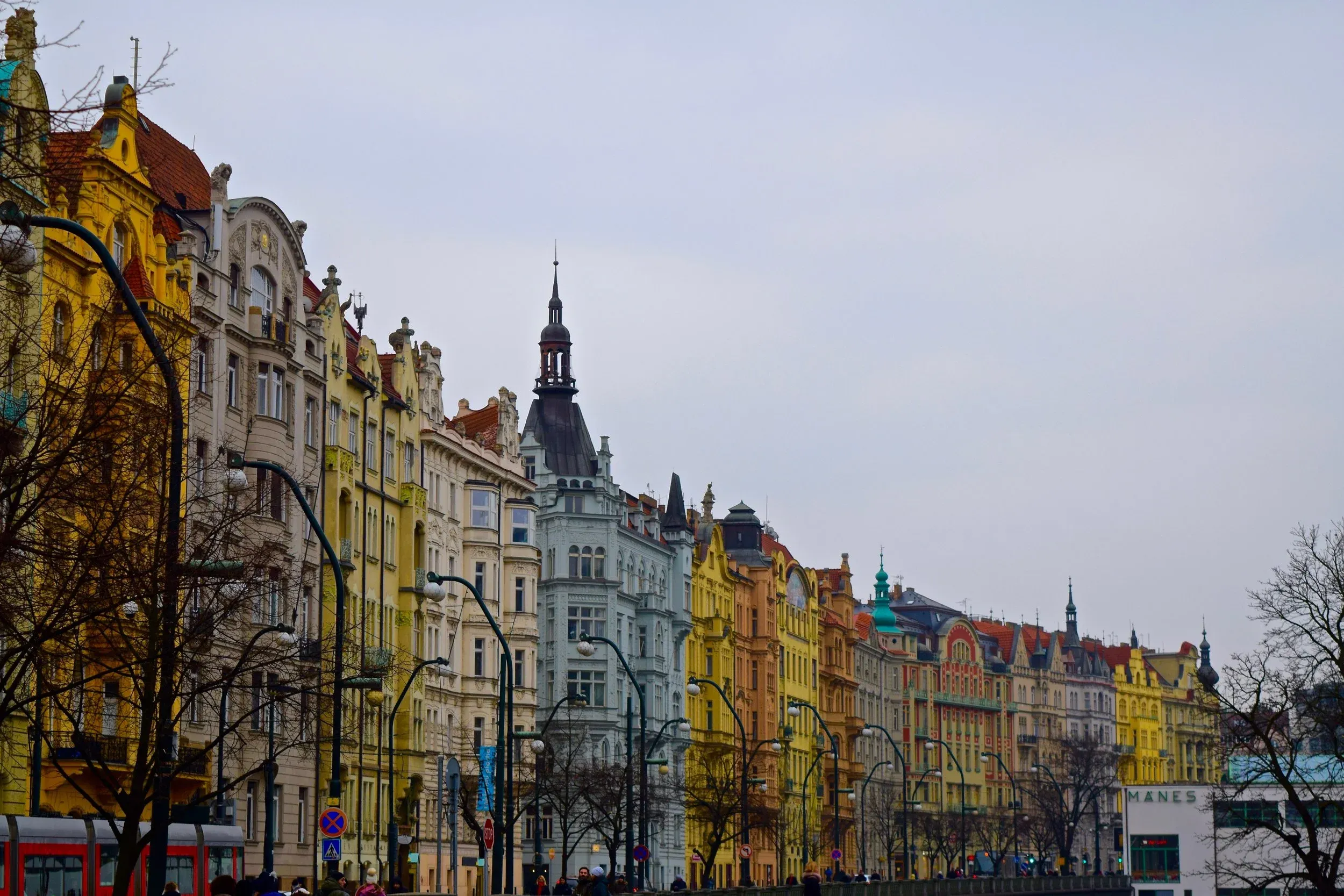 Street view in Prague Jewish Quarter Josefov