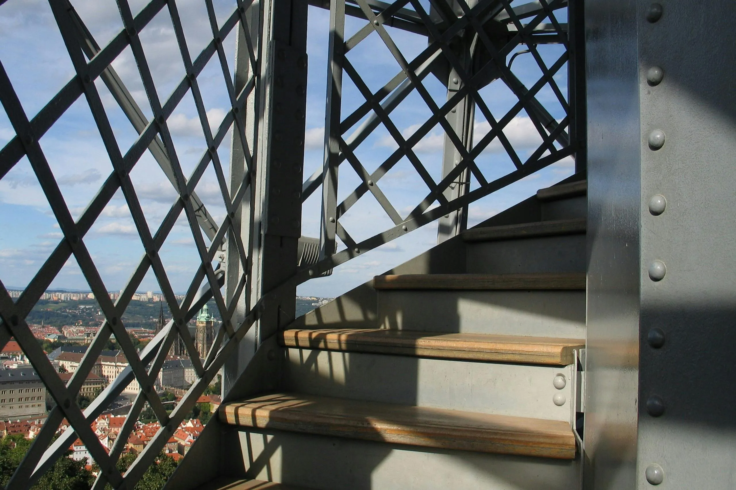 Stairway inside Petrin Tower