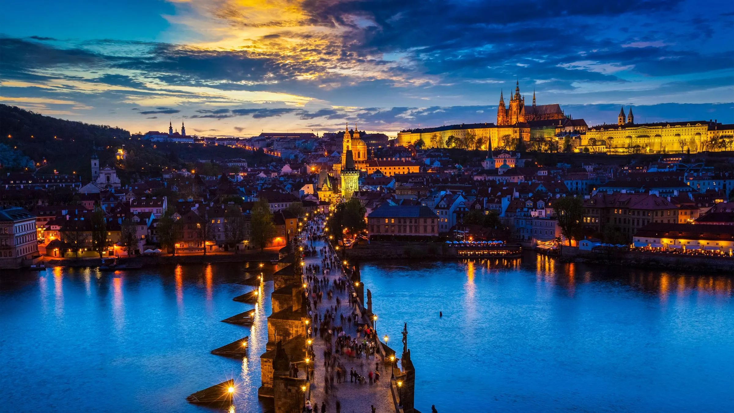 Prague Castle at sunset