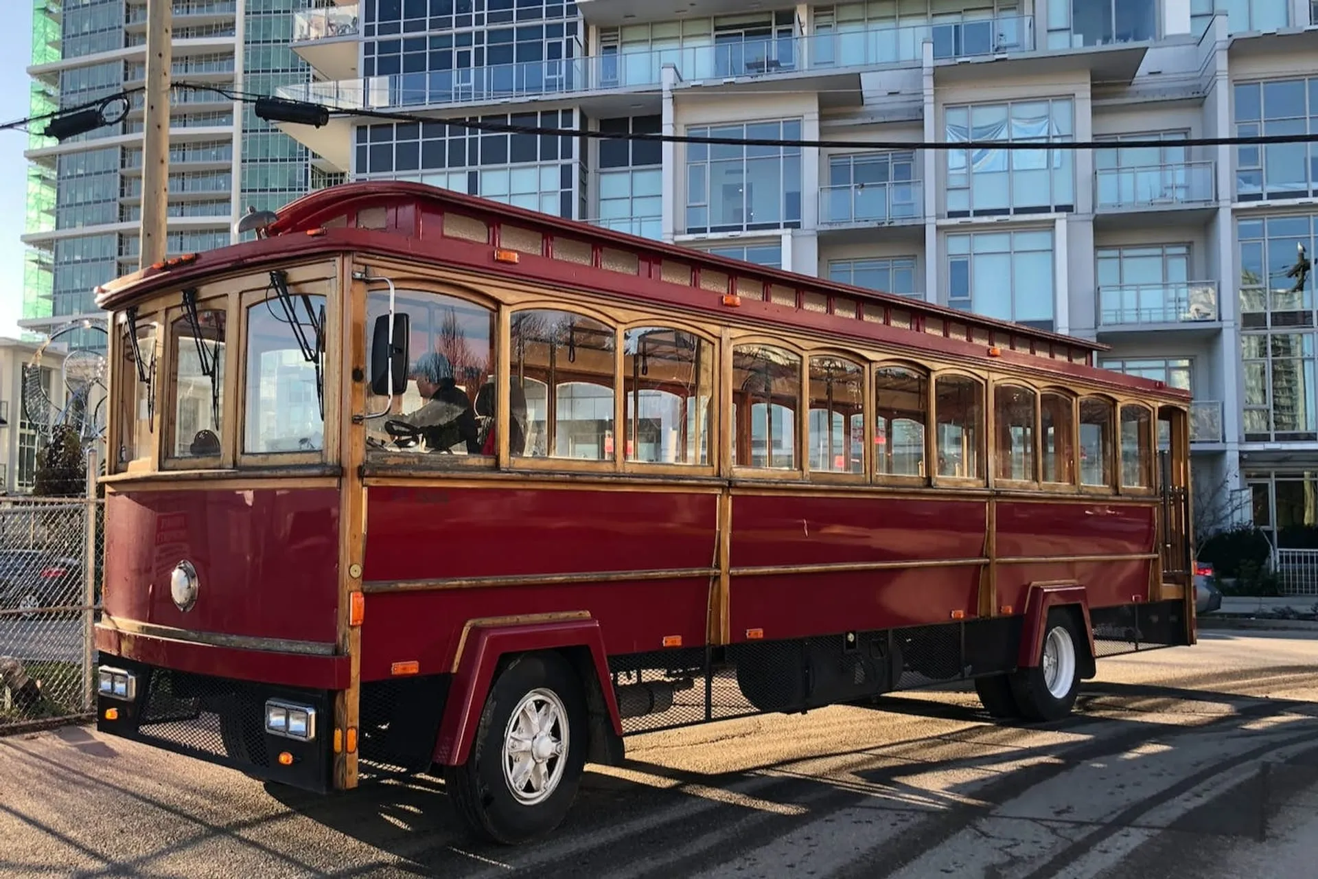 Historic trolley bus in Quebec City
