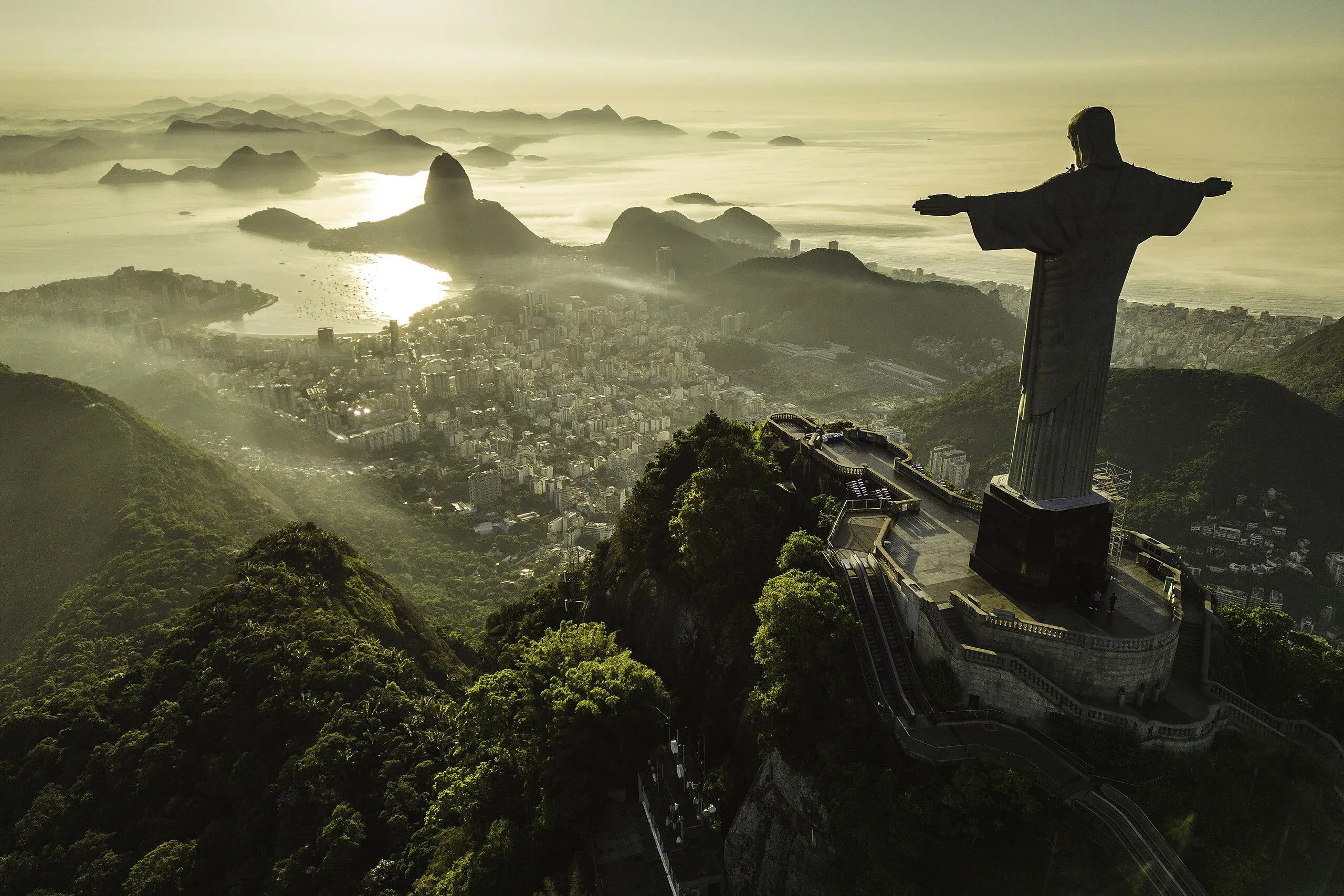 Christ the Redeemer Morning Sun Landscape