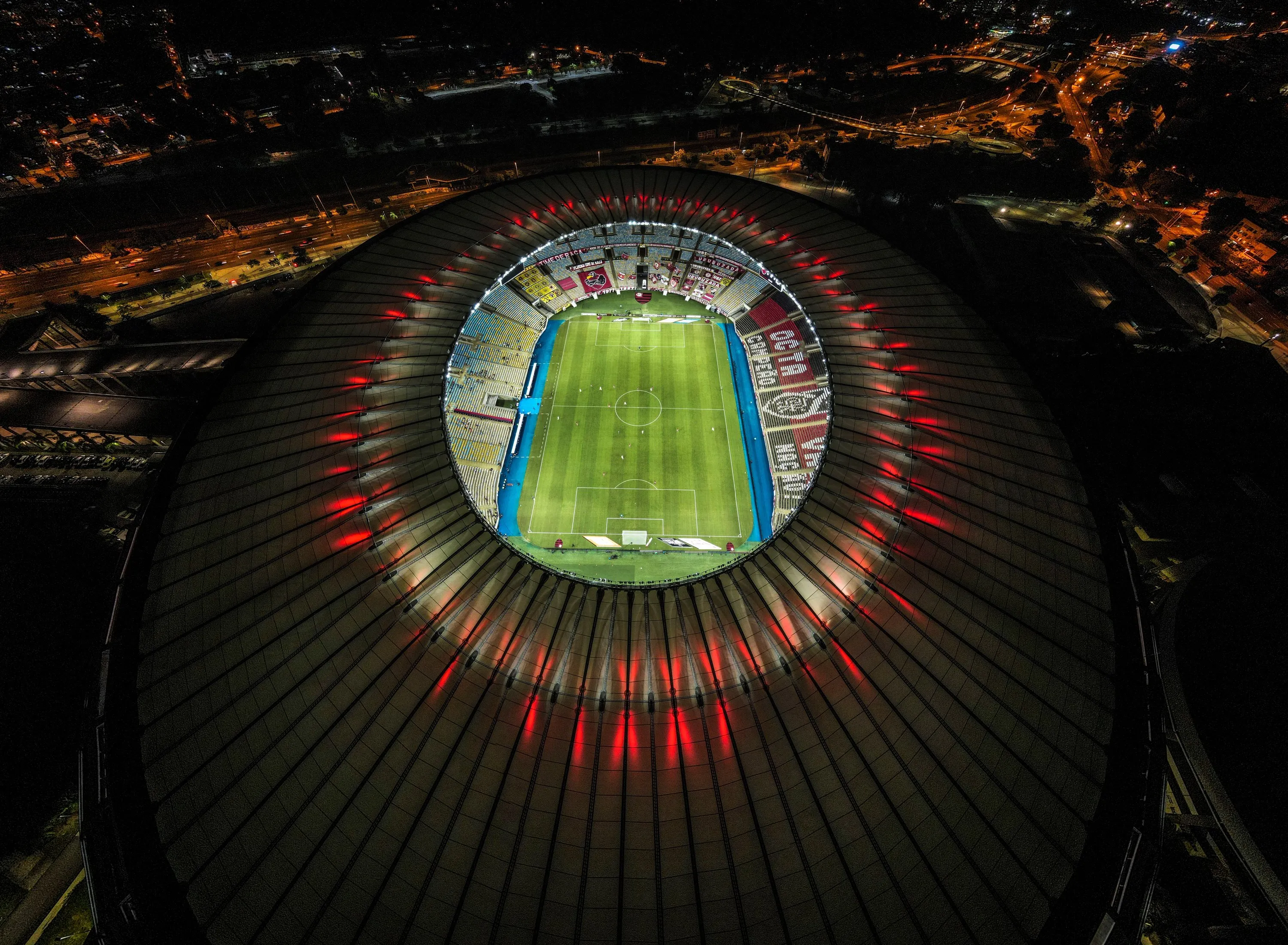 Maracanã Stadium Night Lights Aerial