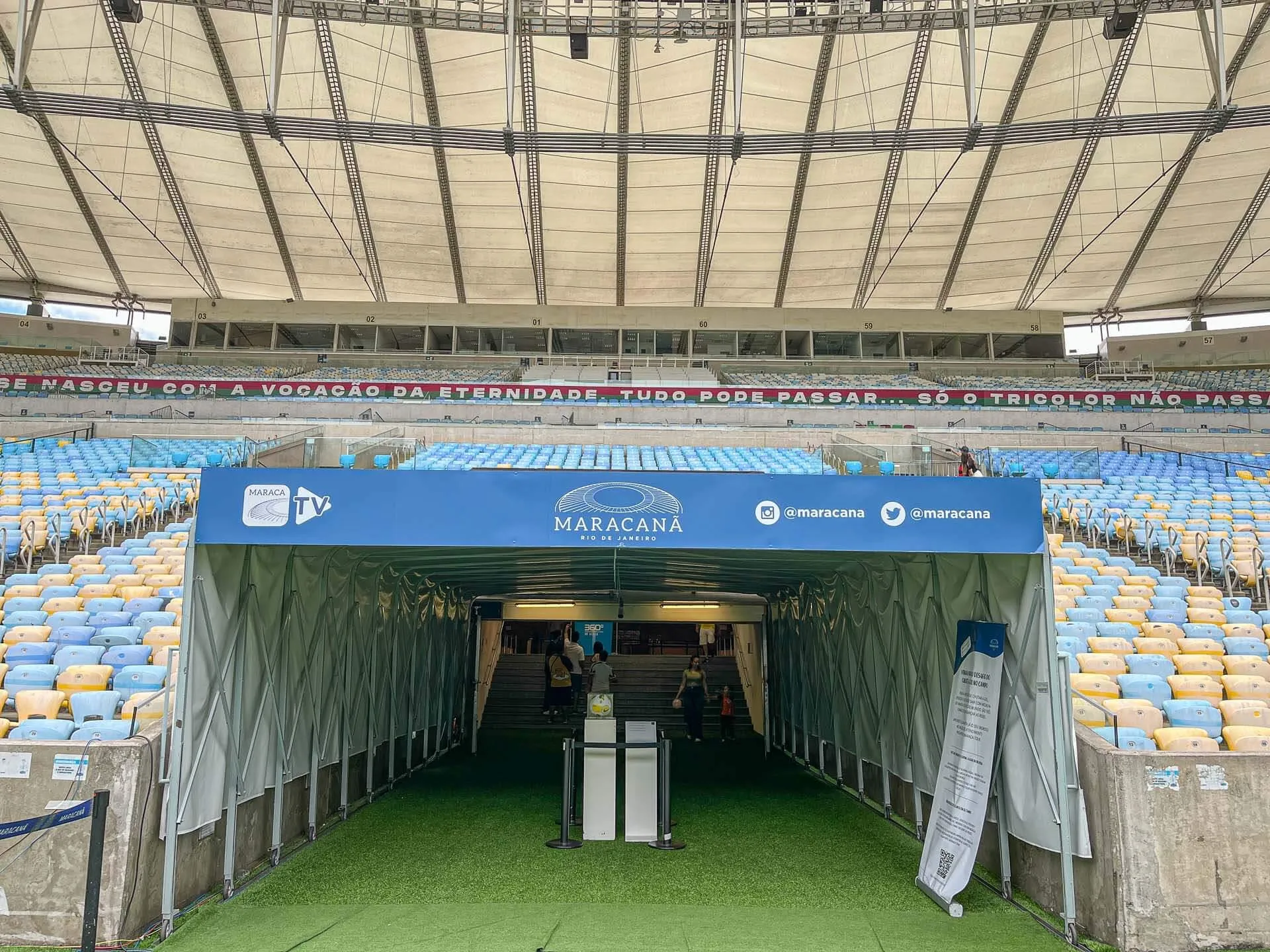 Players entrance corridor at Maracana Stadium
