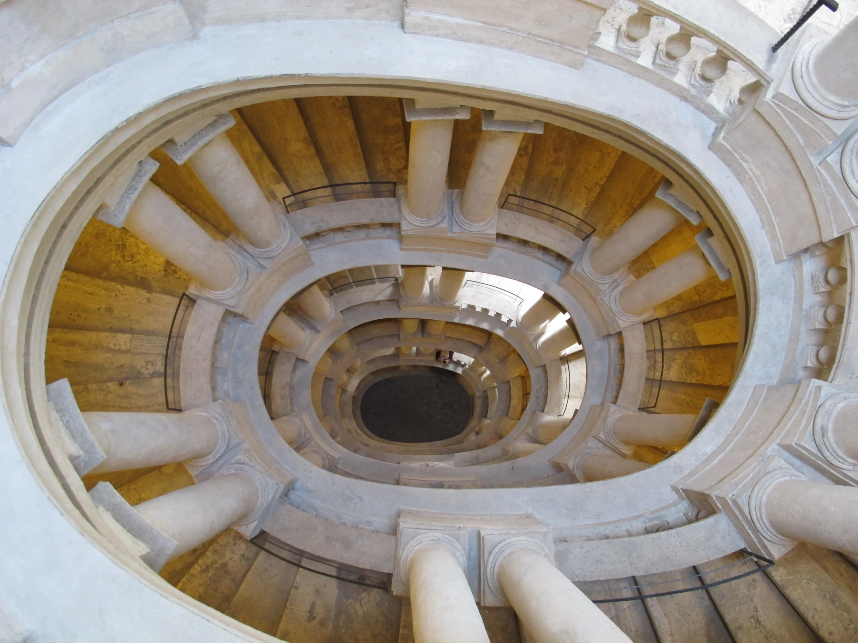 Helical Borromini staircase interior