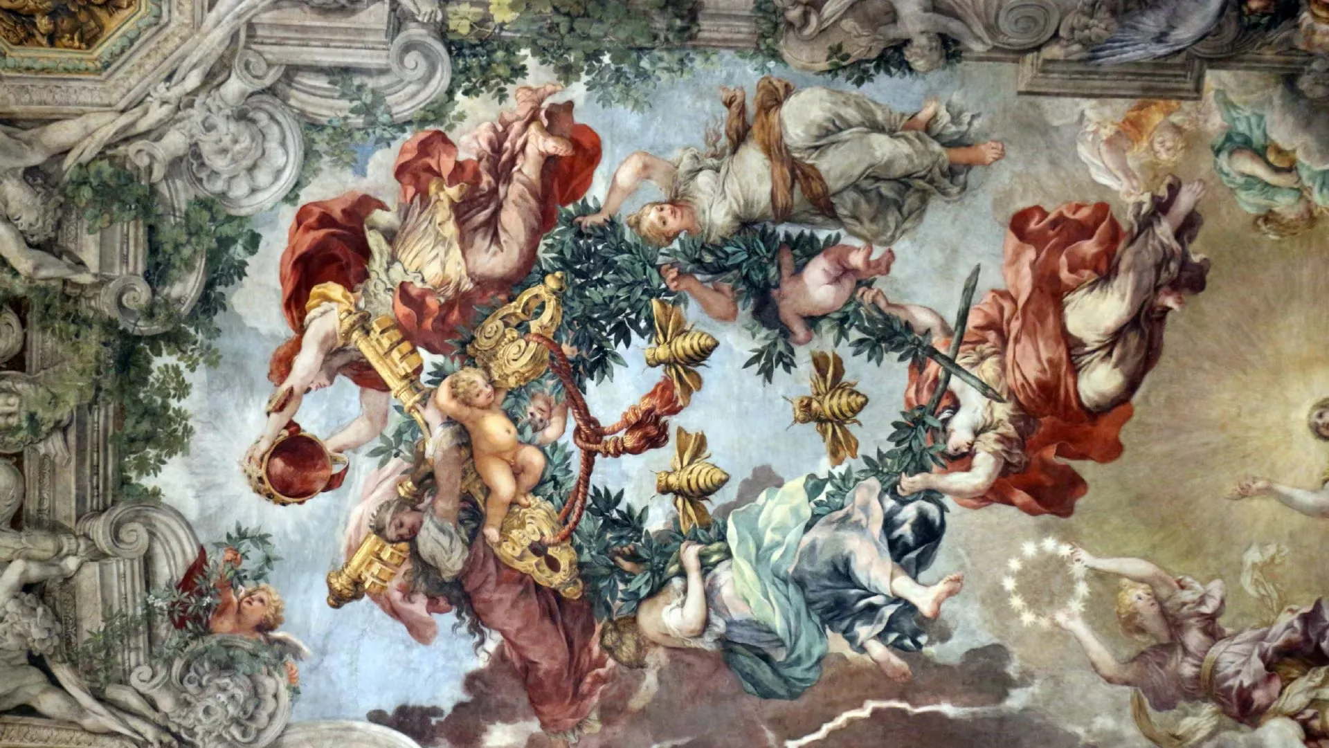 Close-up of the Barberini ceiling fresco