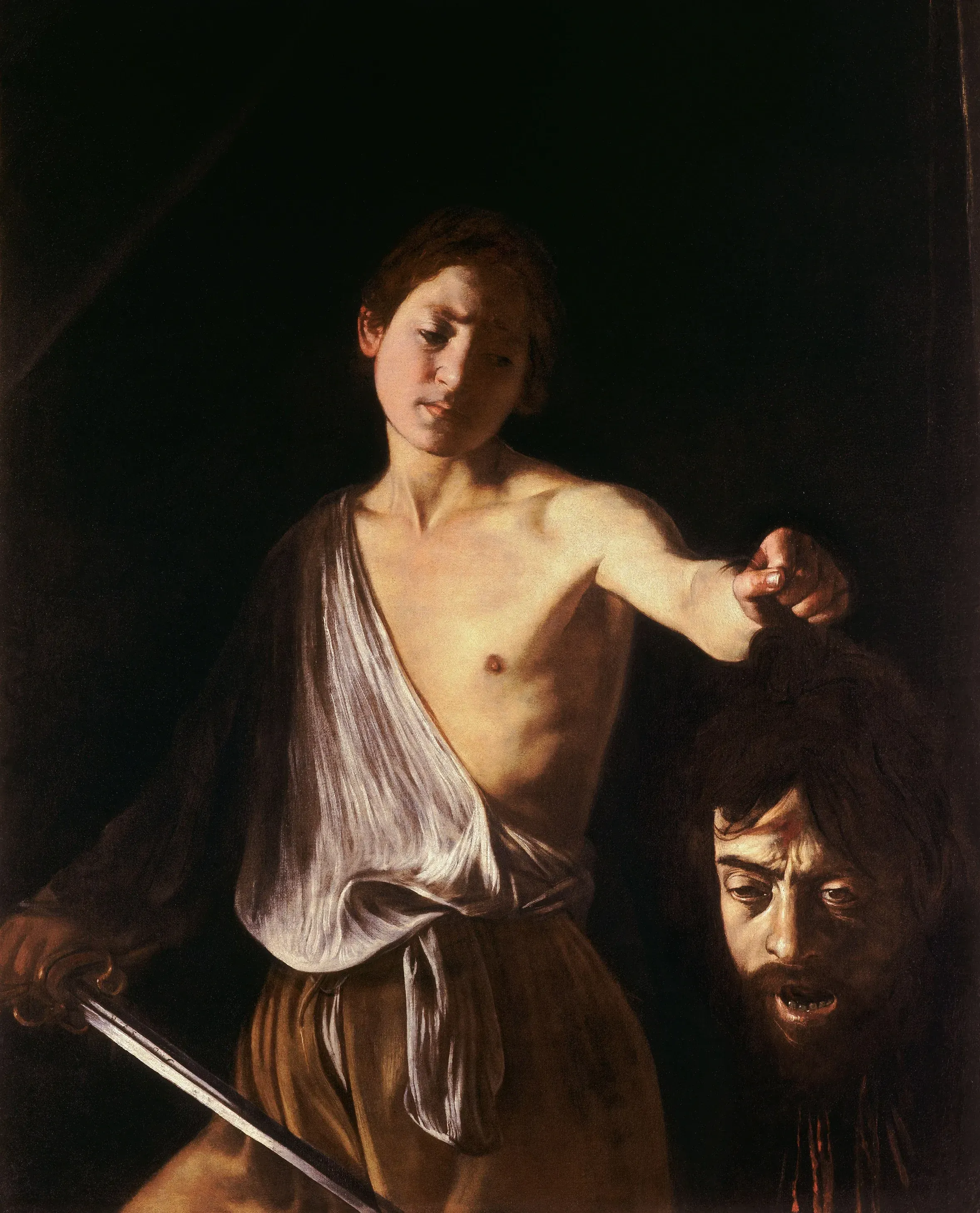Galleria Borghese Caravaggio Davide e Golia Painting