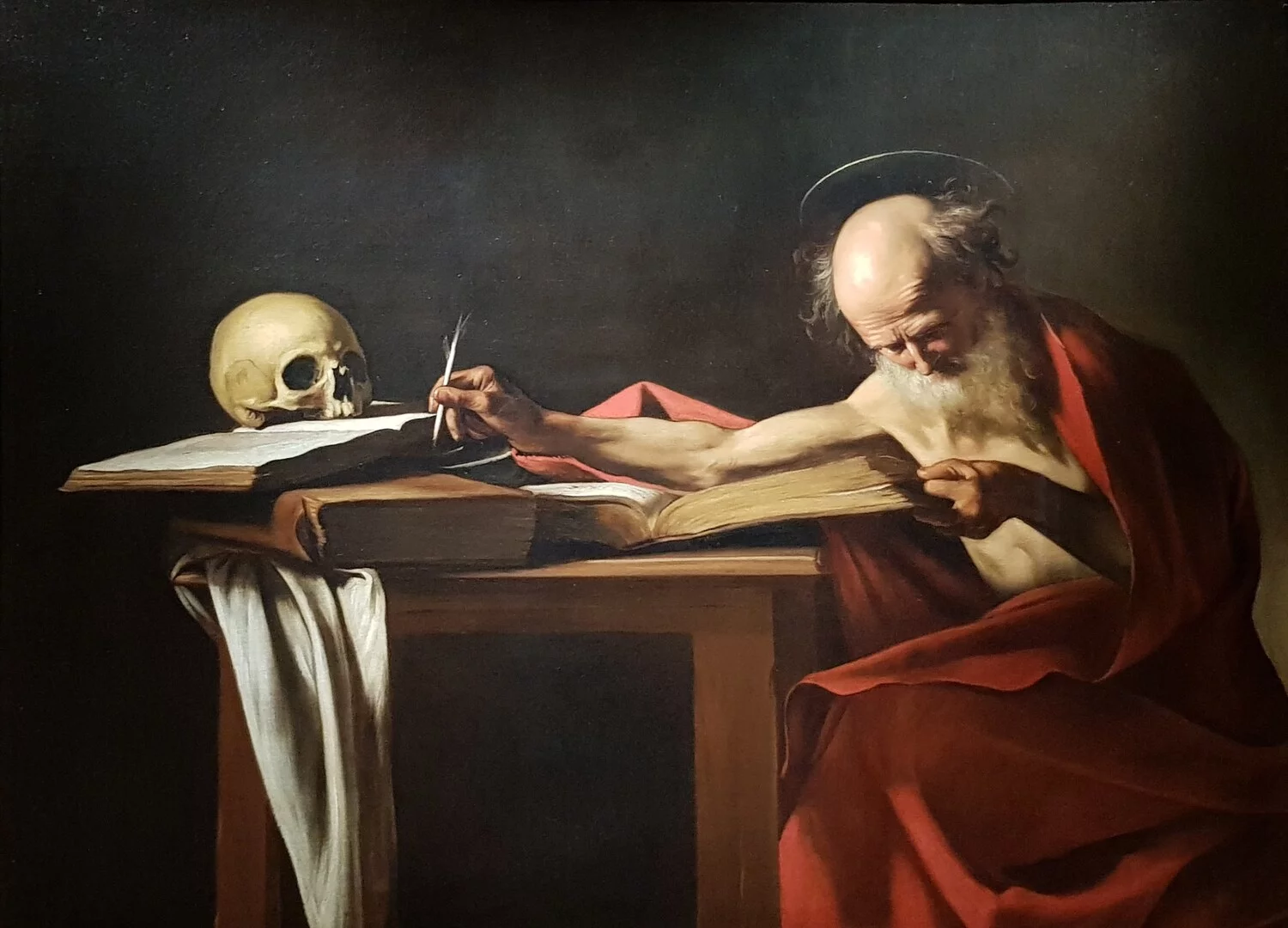 Galleria Borghese Caravaggio San Girolamo Painting