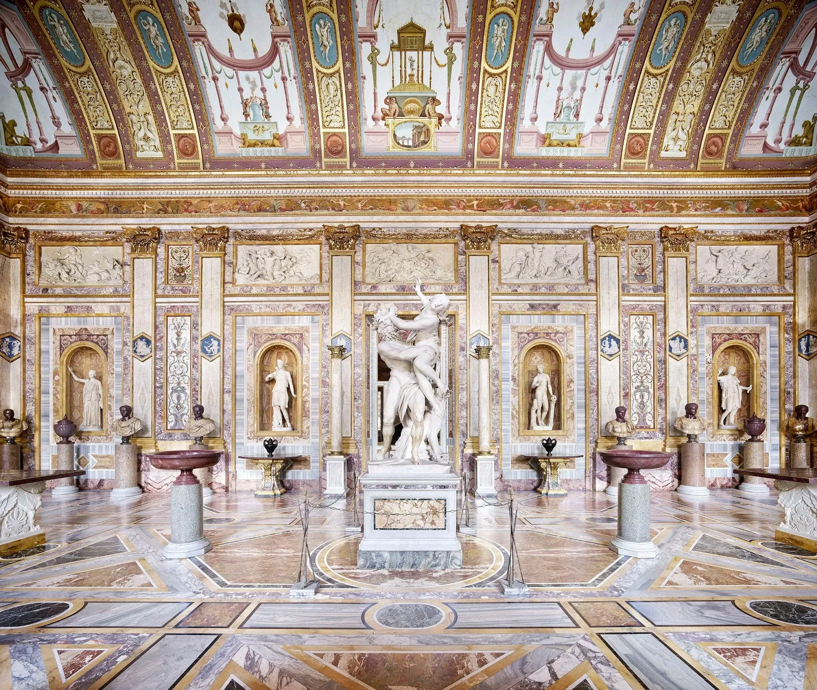 Interior of the Galleria Borghese